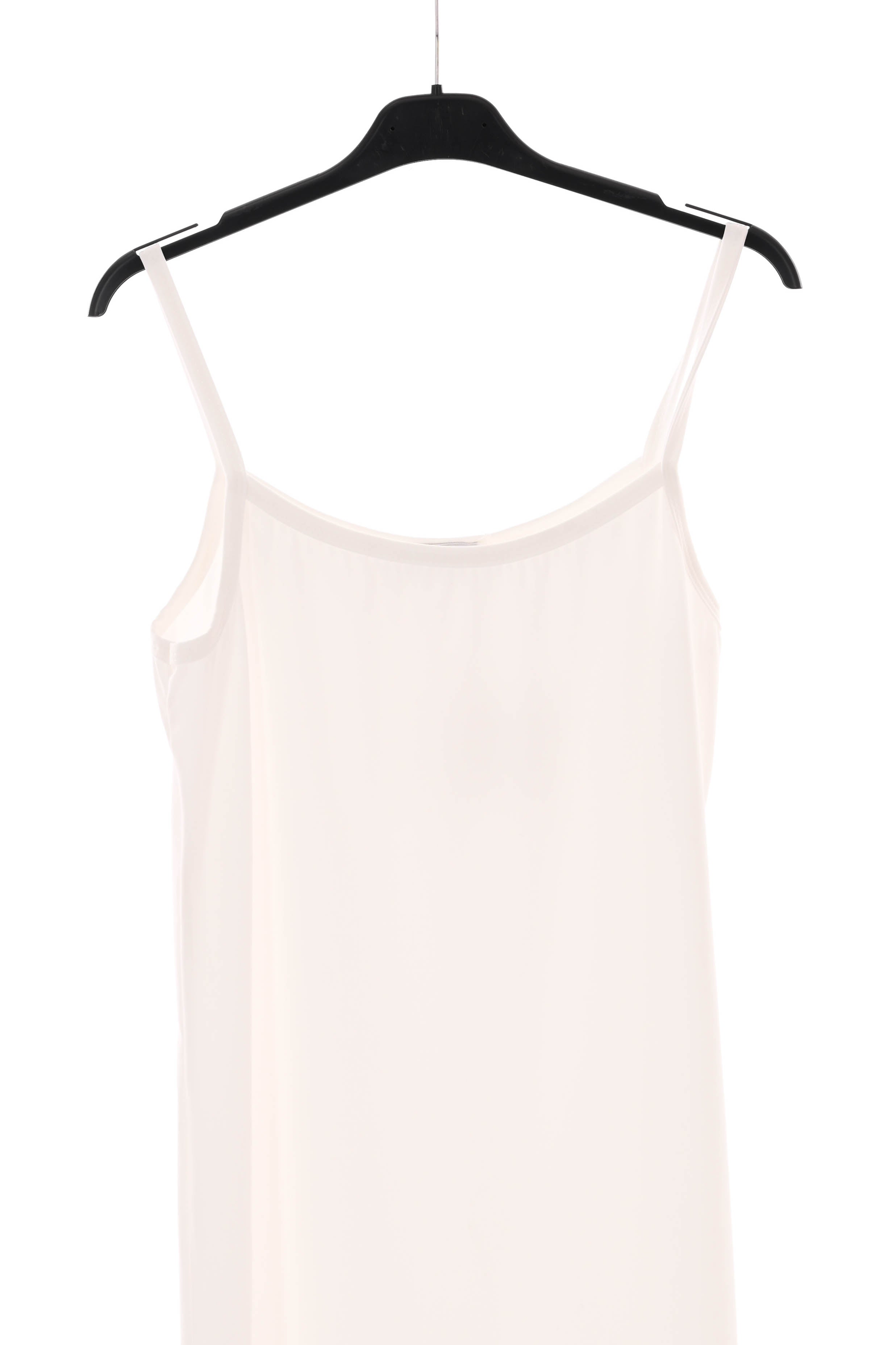 Onderjurkje met smalle bandjes wit