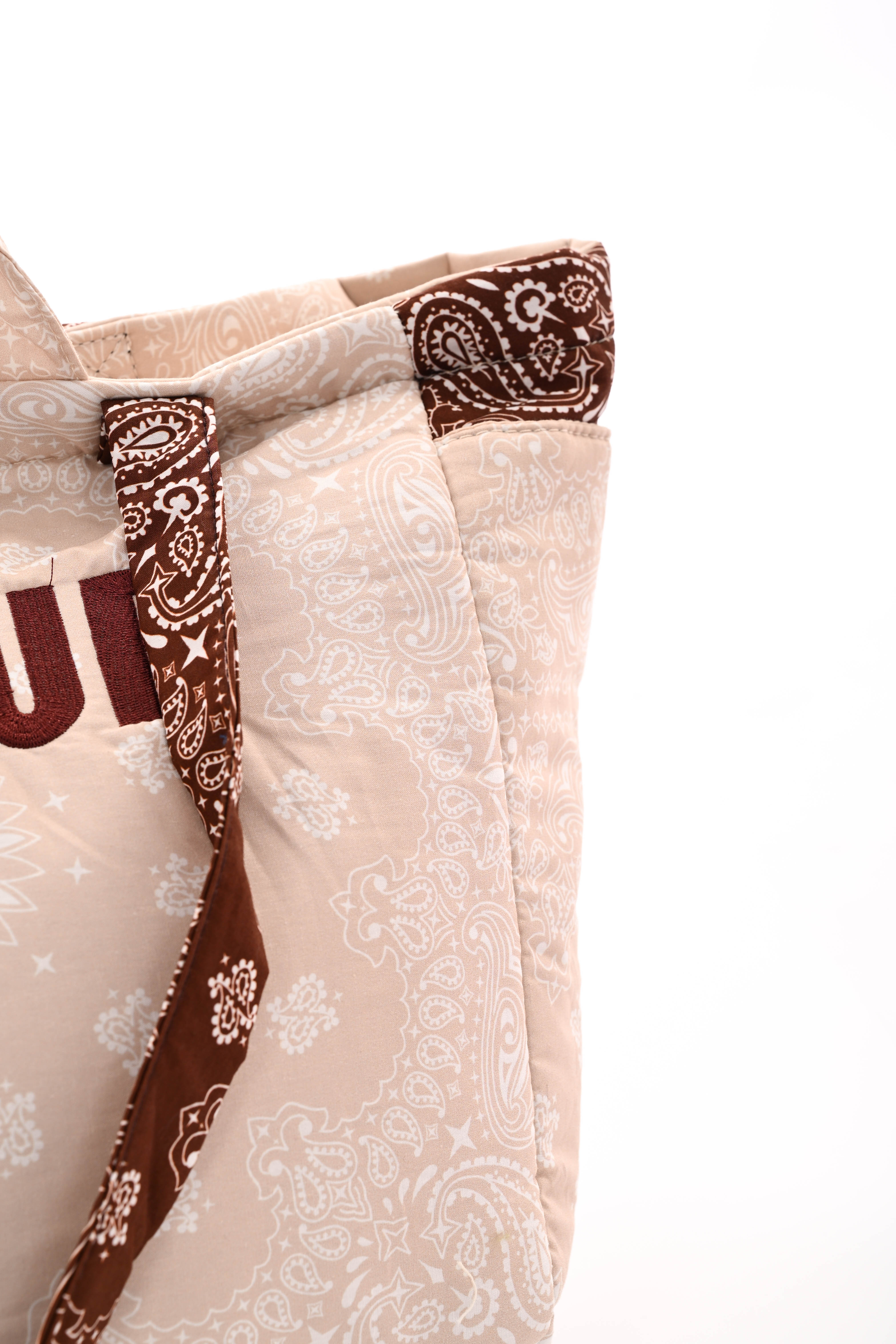 Grote tas paisley Amour en sleutelhanger bruin