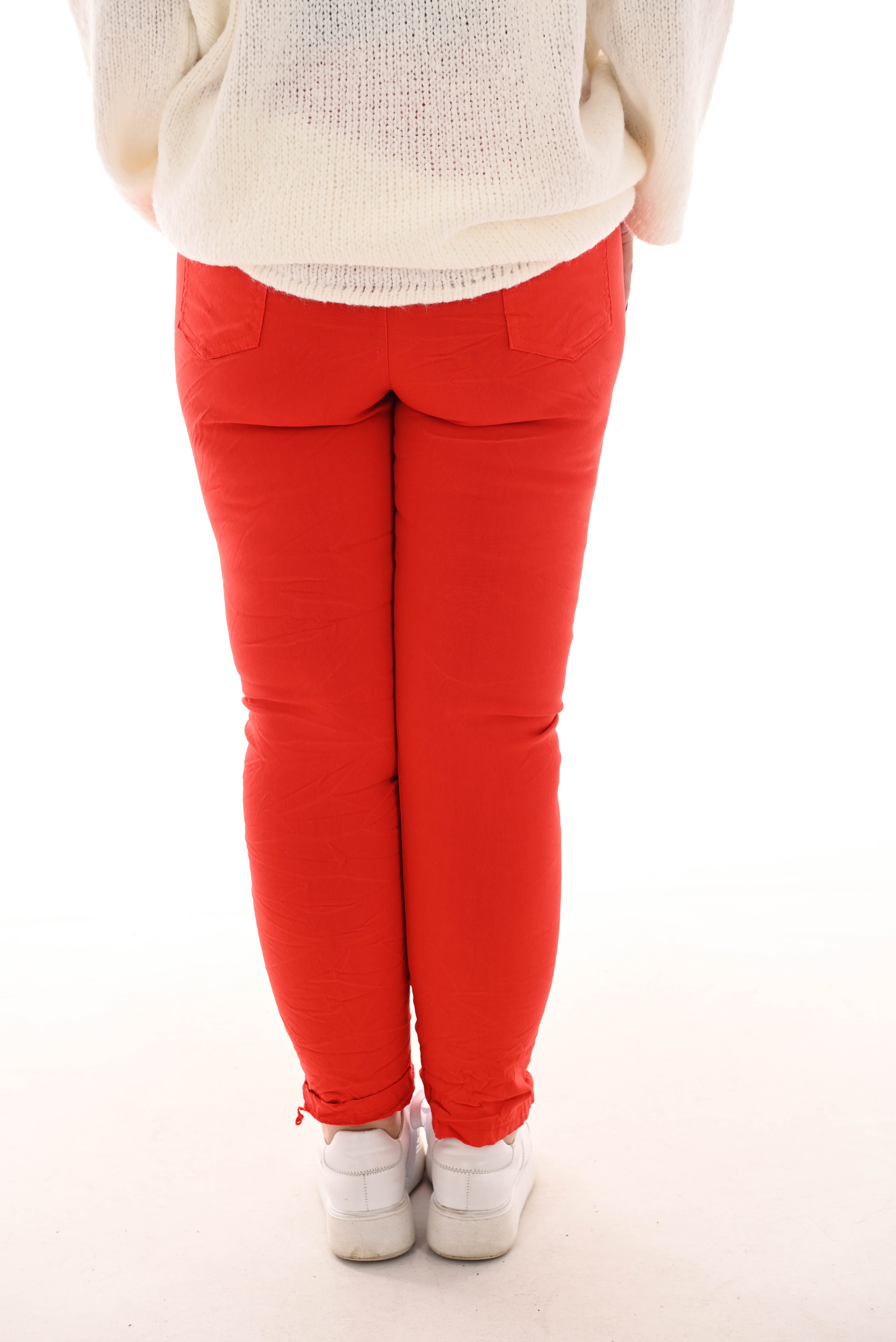 Stretchbroek uni rood