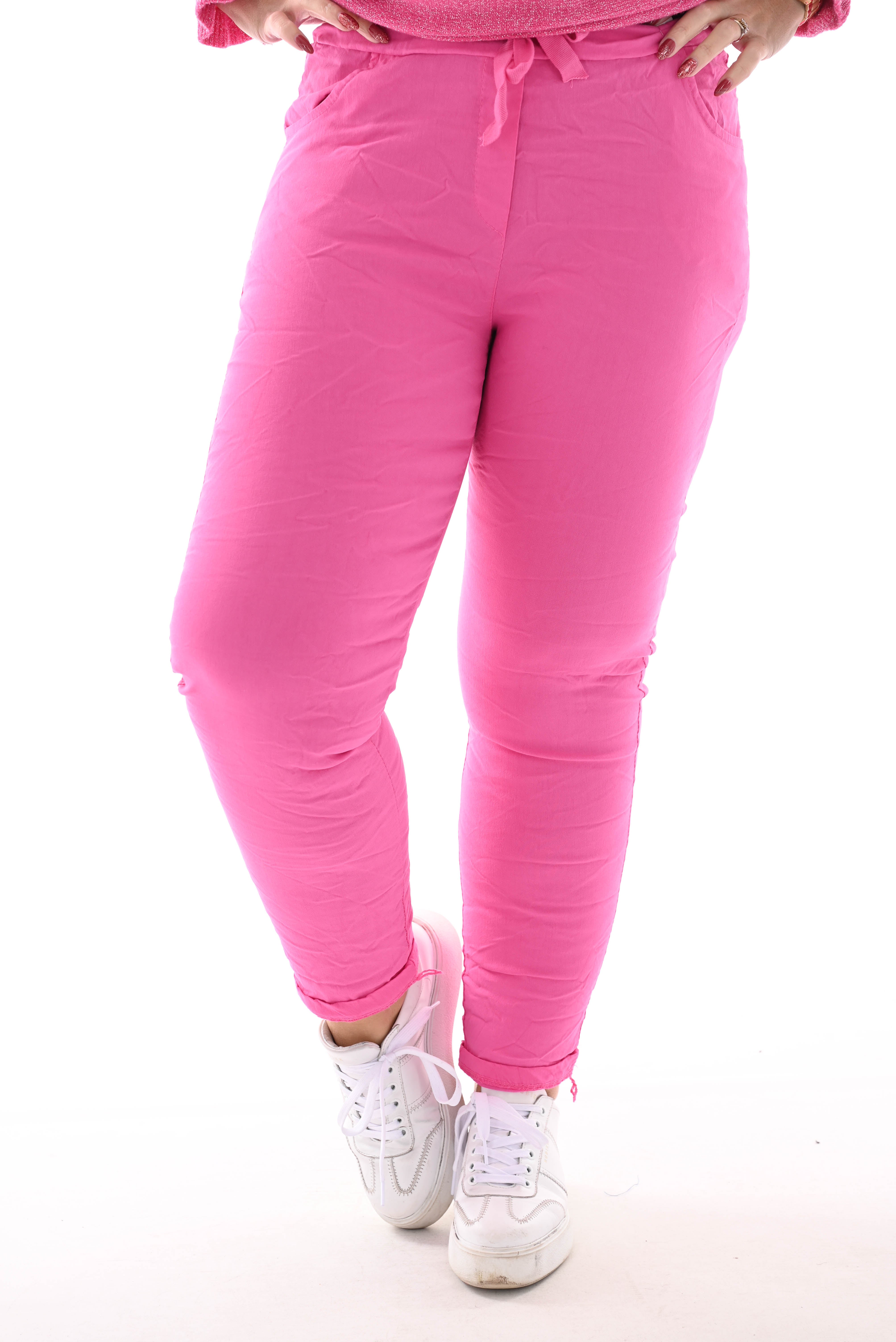 Stretchbroek uni fuchsia