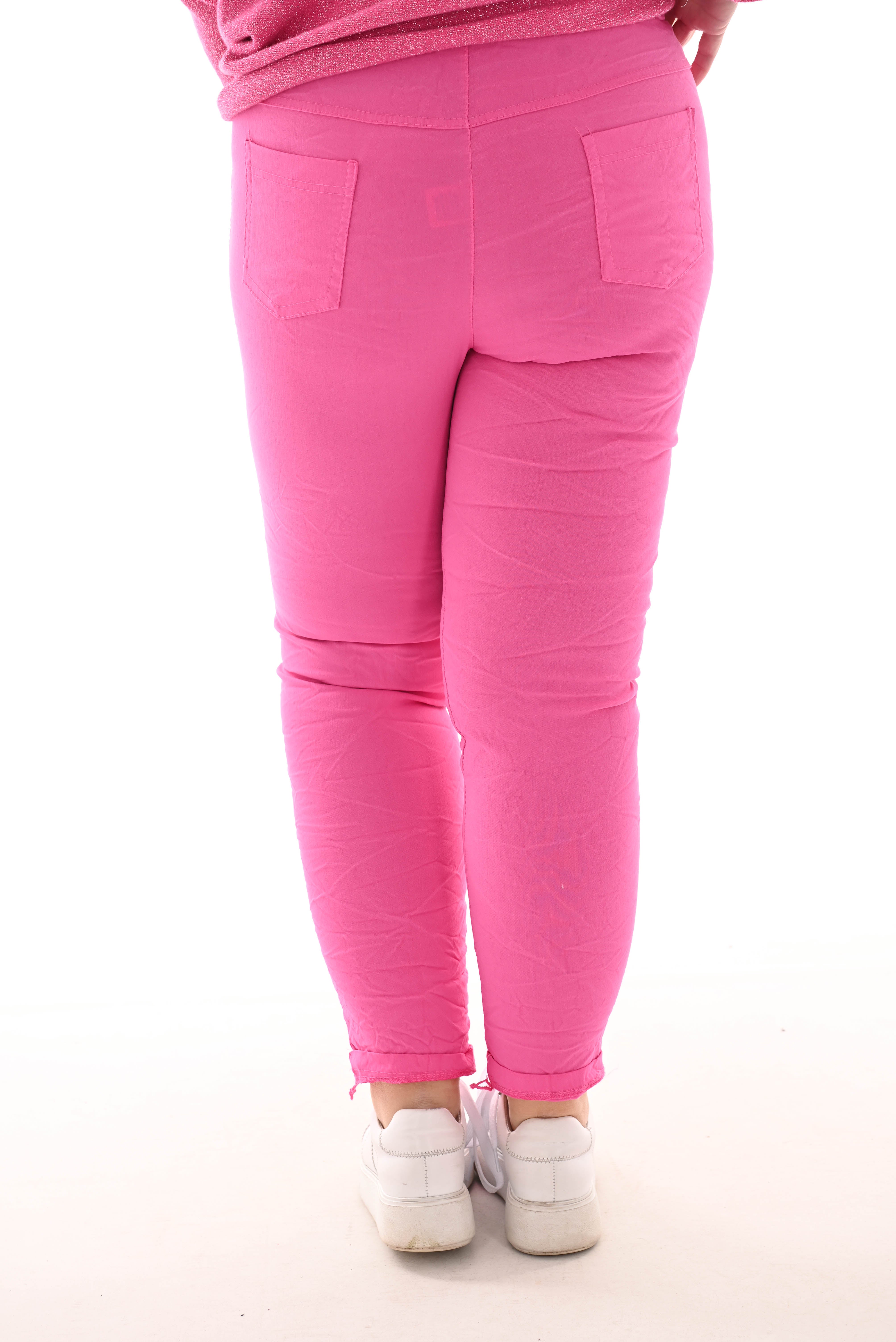 Stretchbroek uni fuchsia