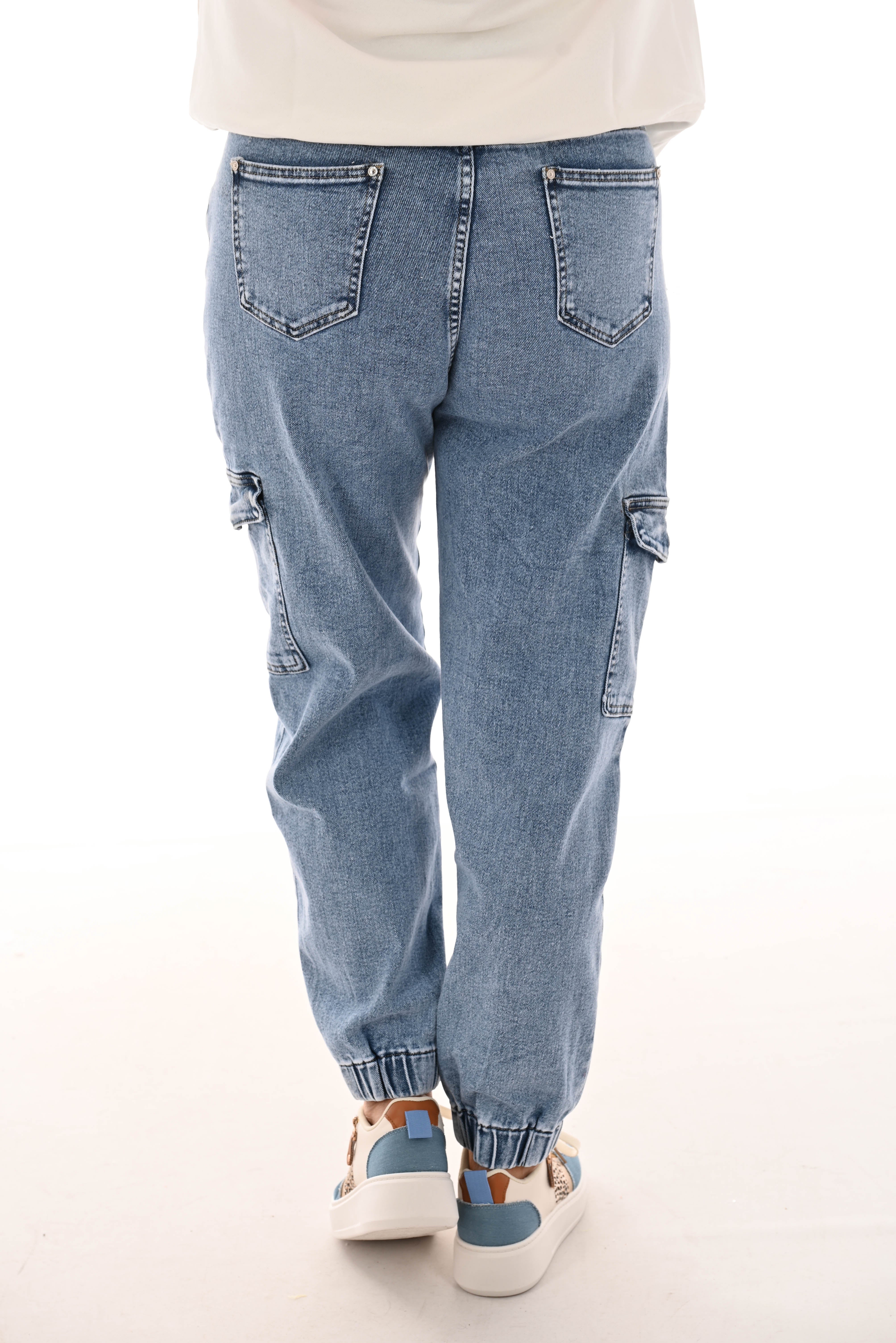 Karostar cargo met knopen middenblauw