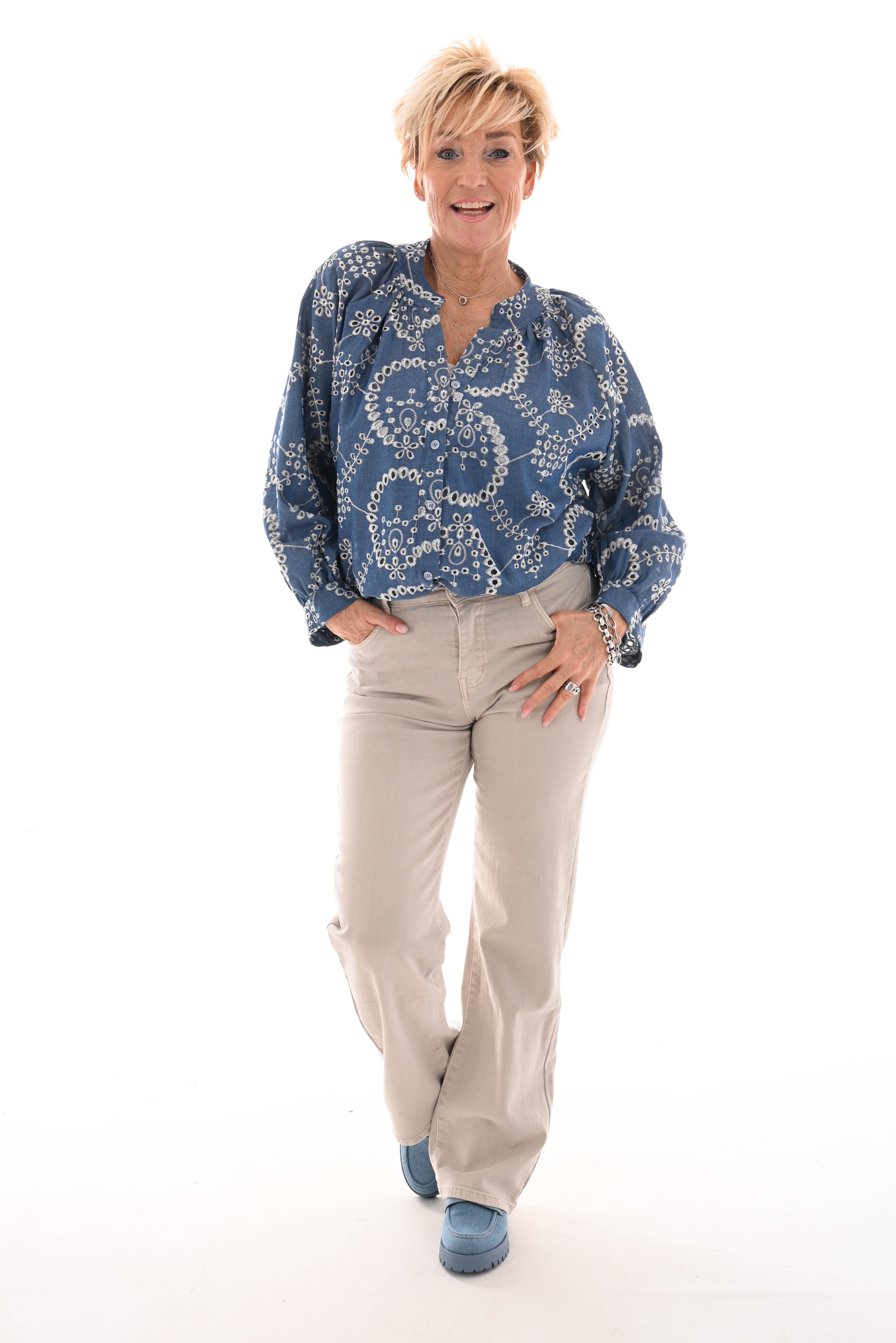 Nova jeans straight fit beige