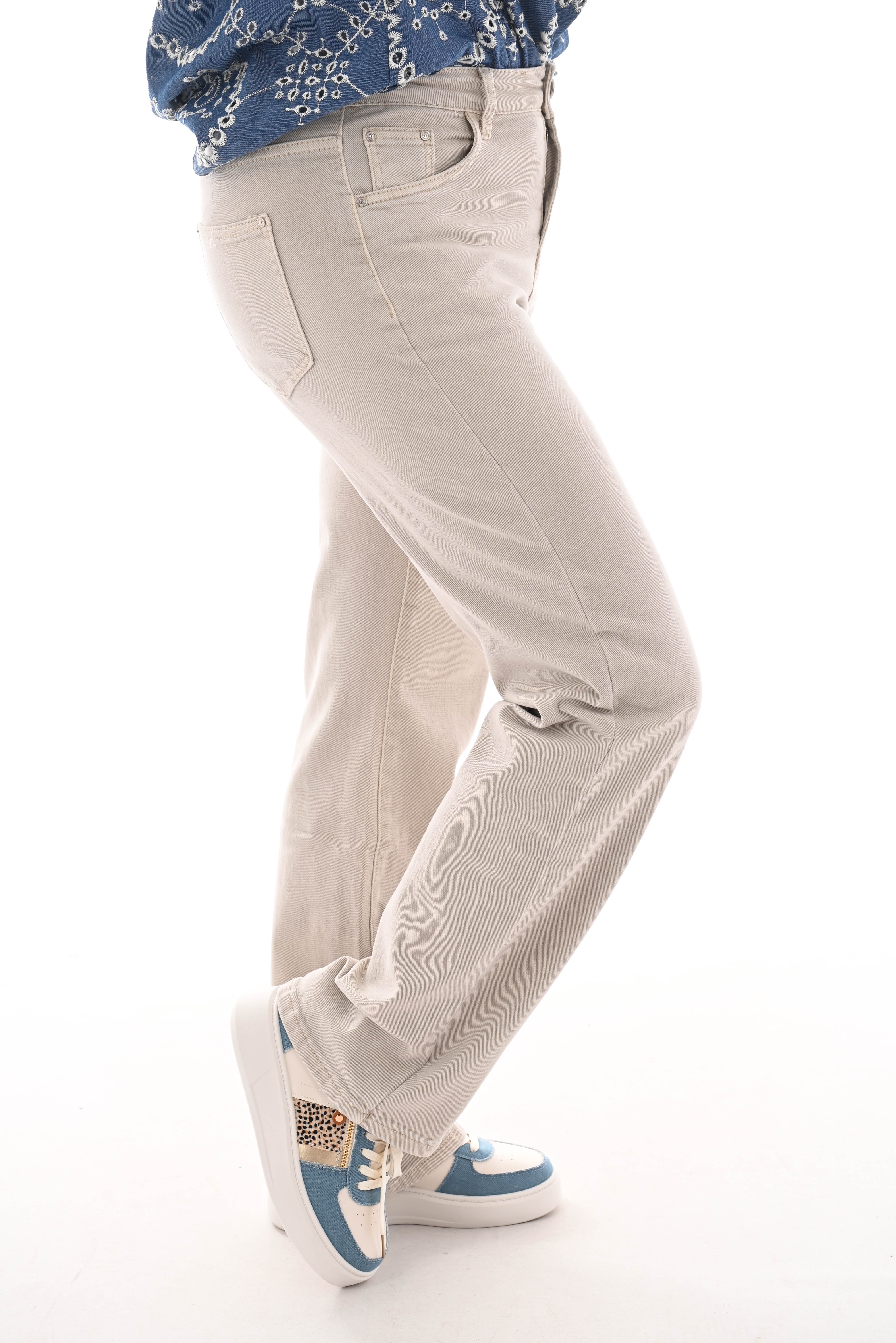 Nova jeans straight fit beige