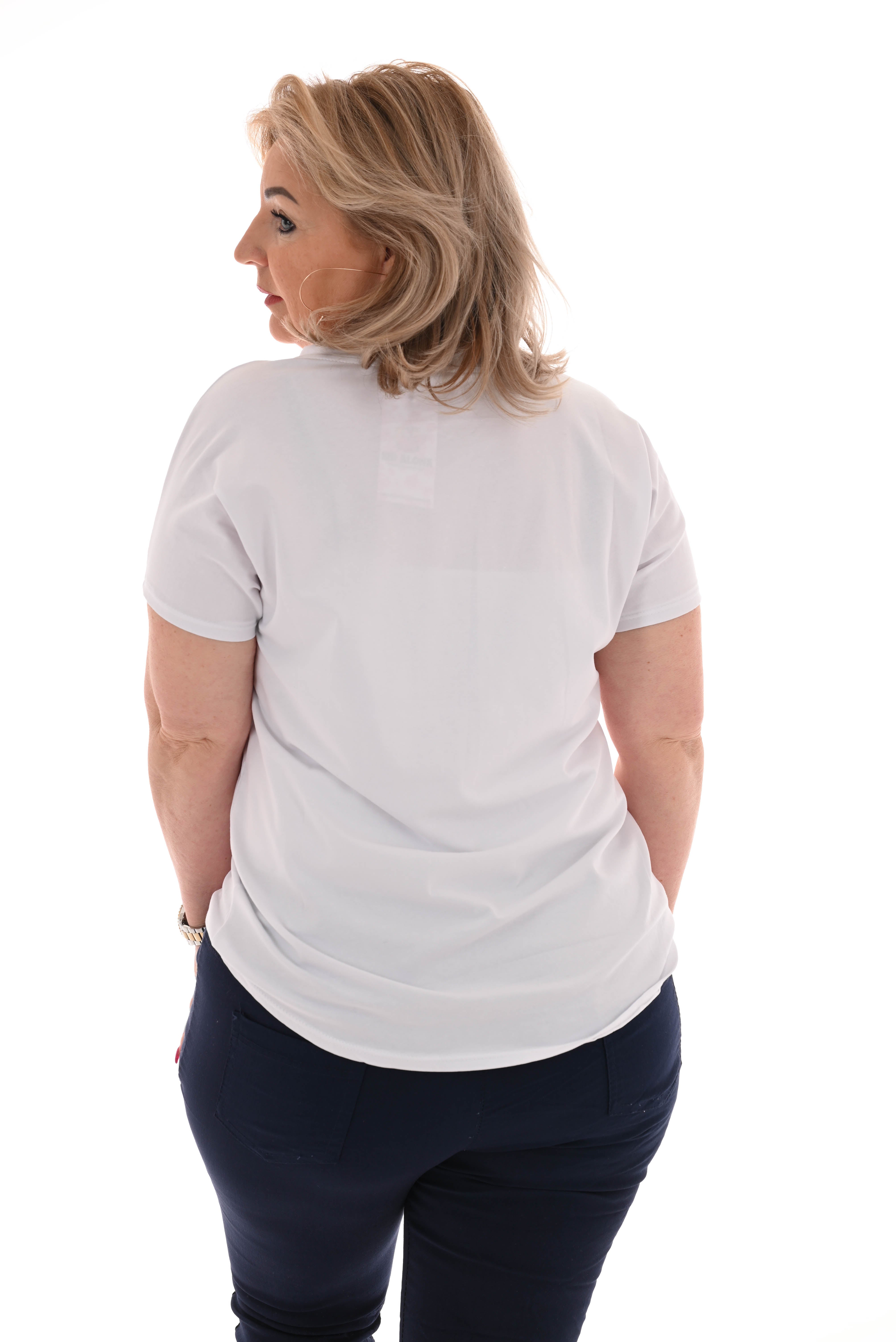 T-shirt Listen to the ocean blauw