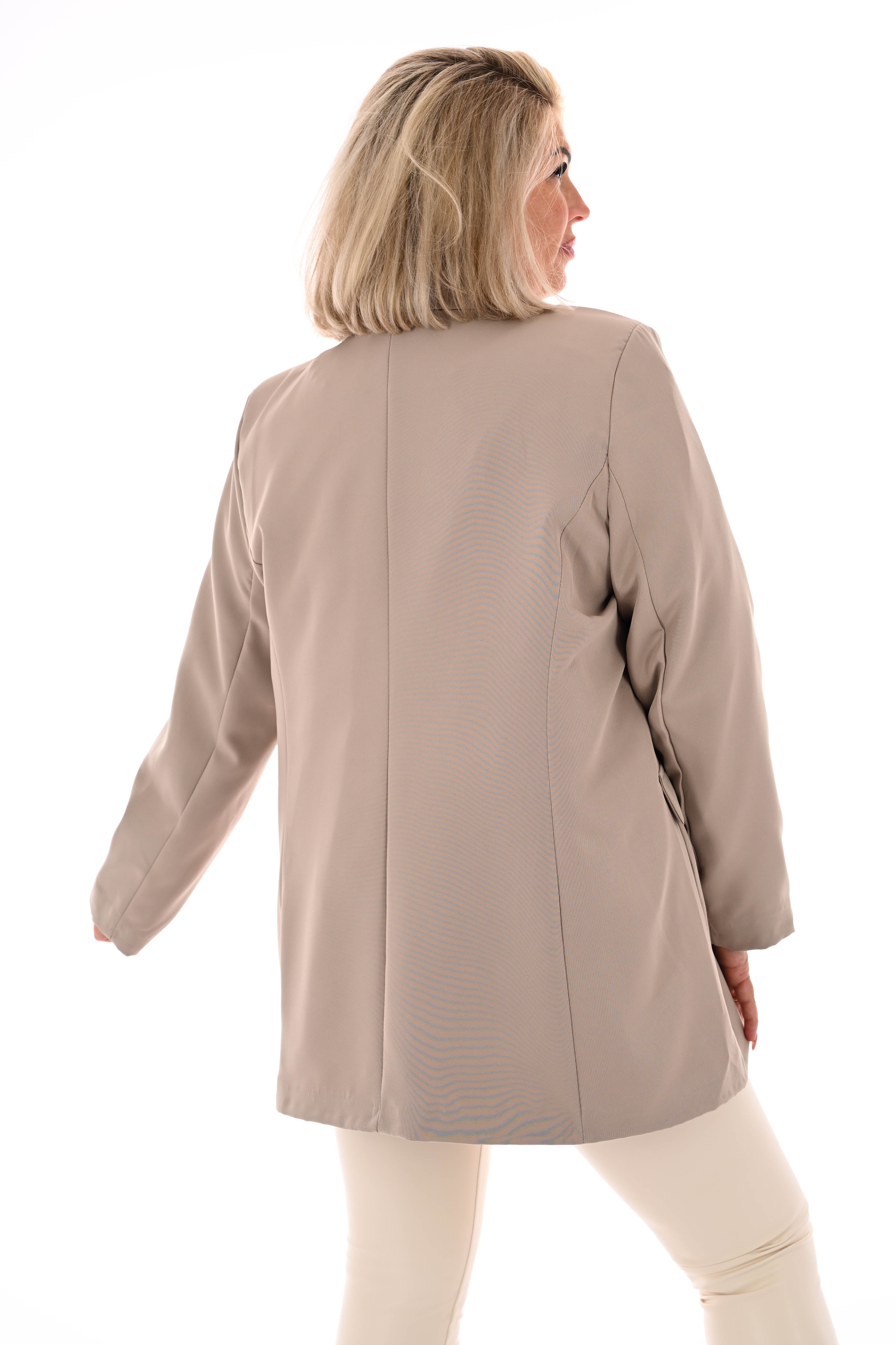 Blazer met knopen beige