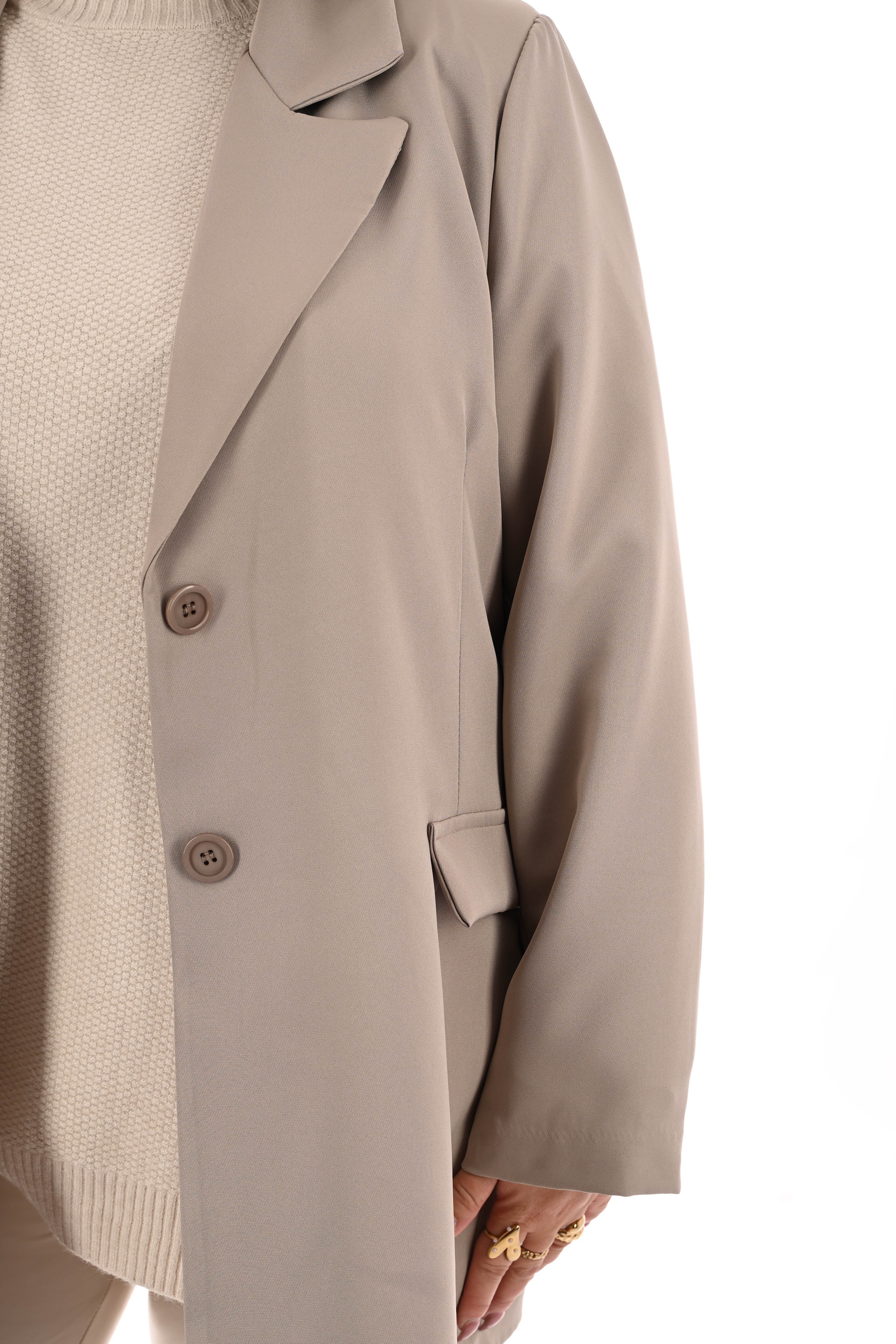 Blazer met knopen beige