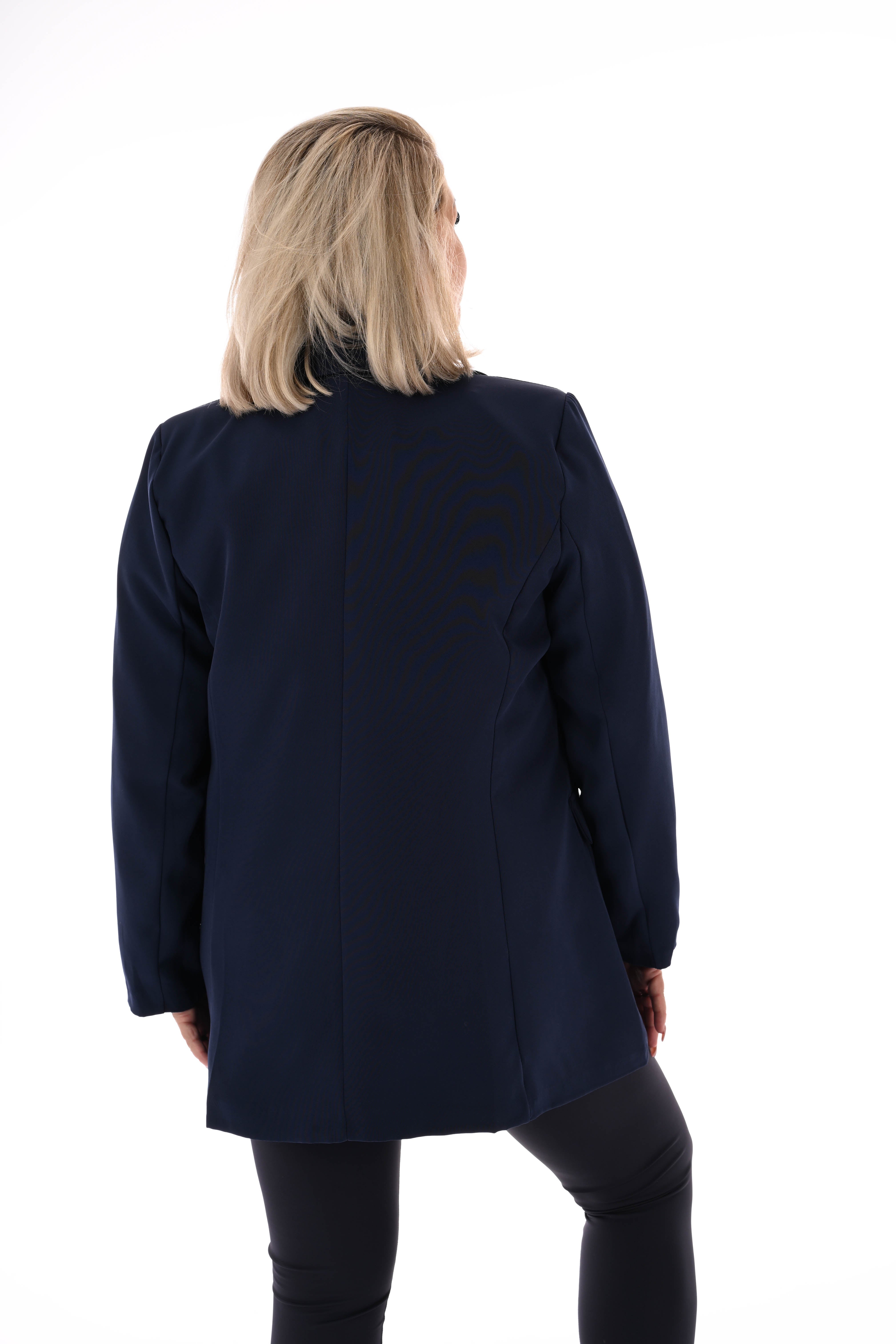 Blazer met knopen marineblauw