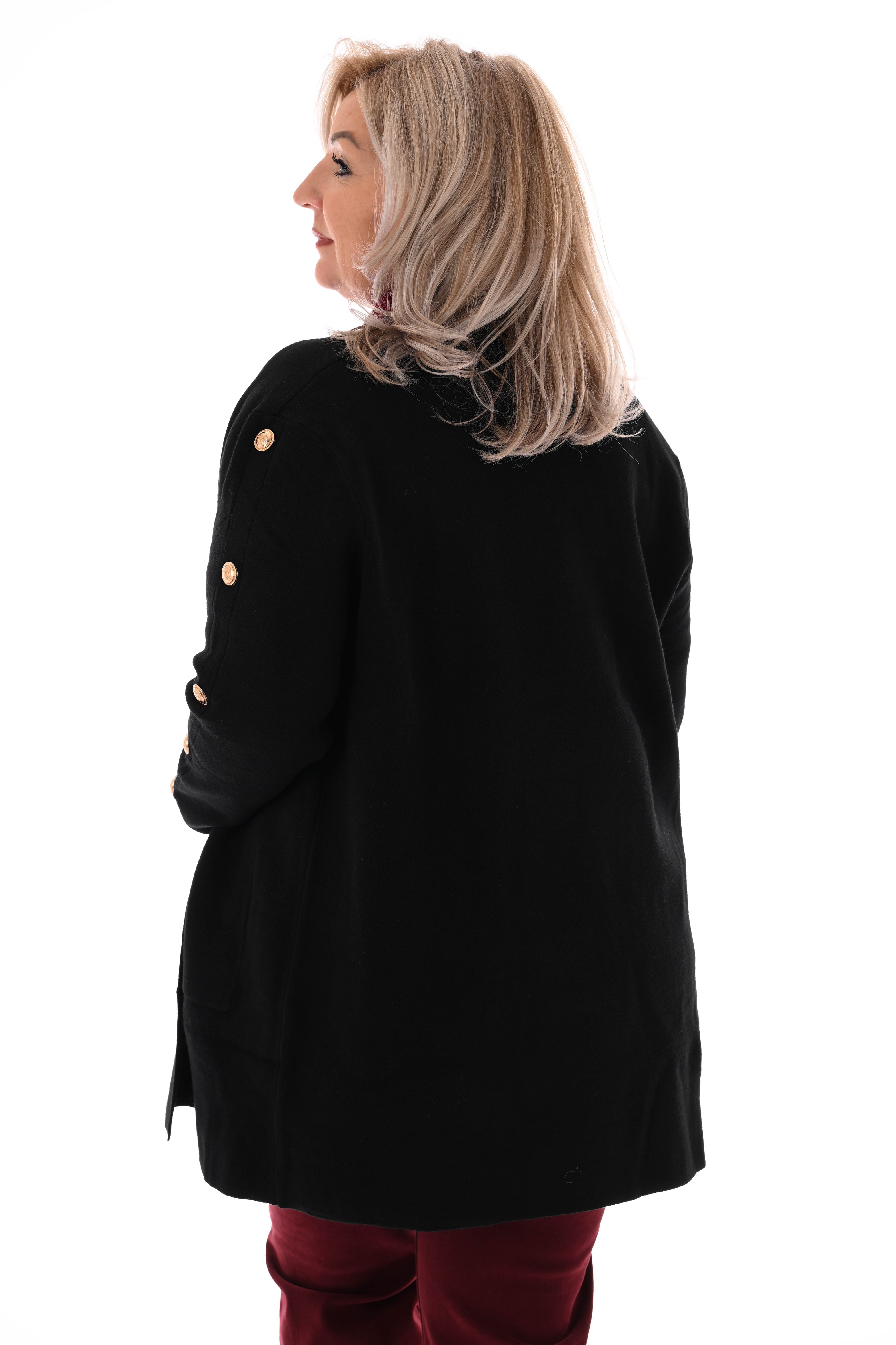 Vest gouden knopen zwart