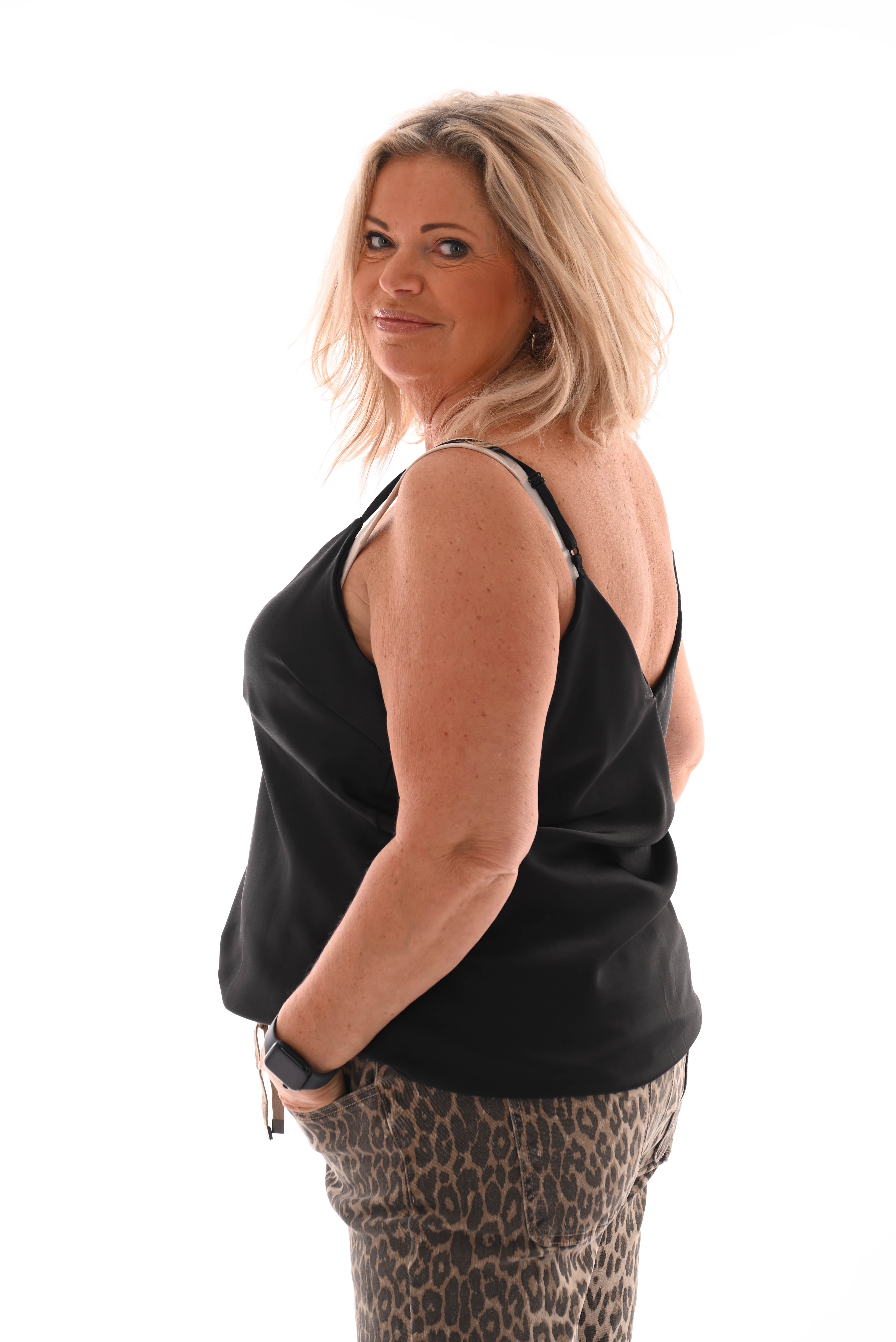 Hemdje silky uni zwart