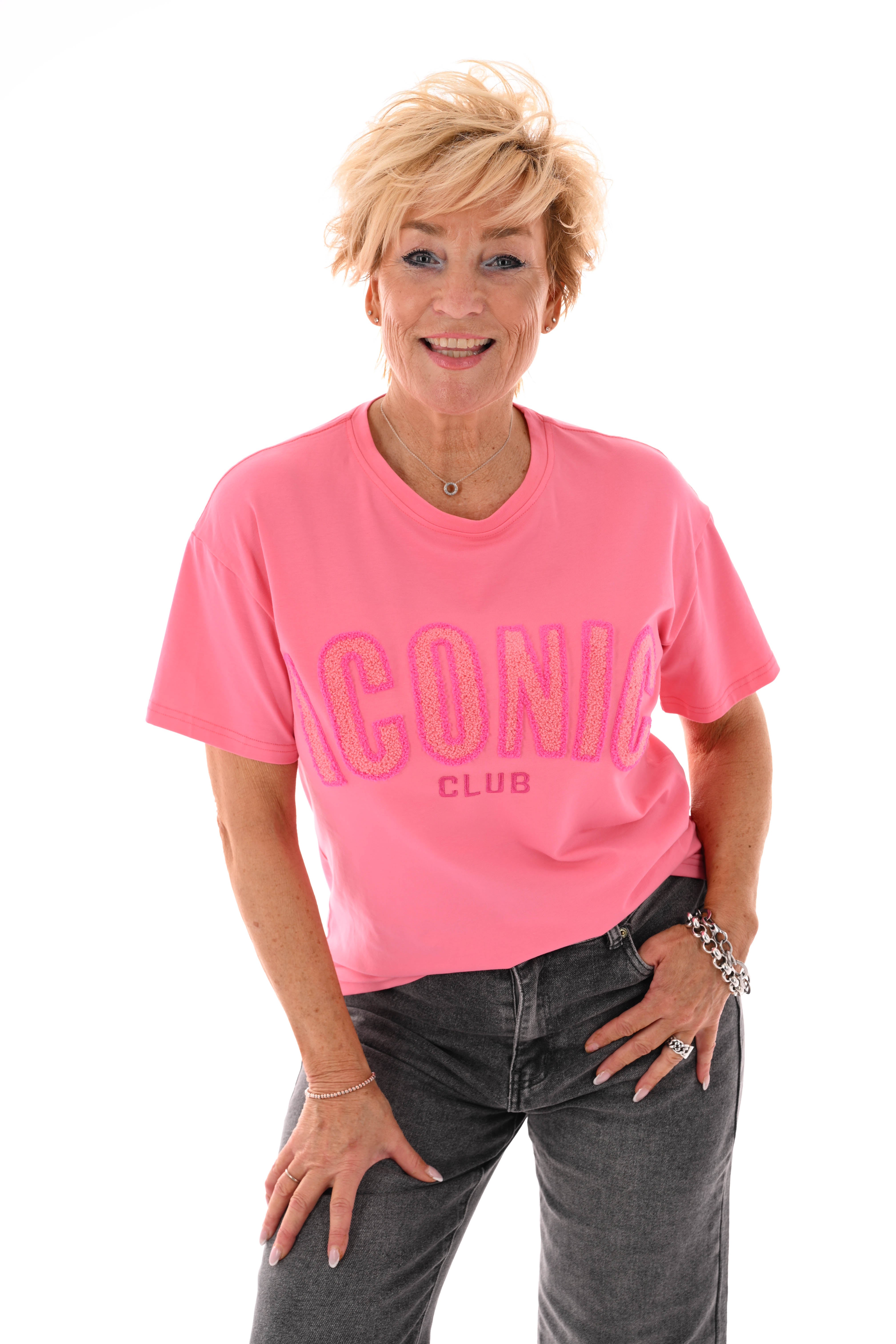 T-shirt Iconic club roze