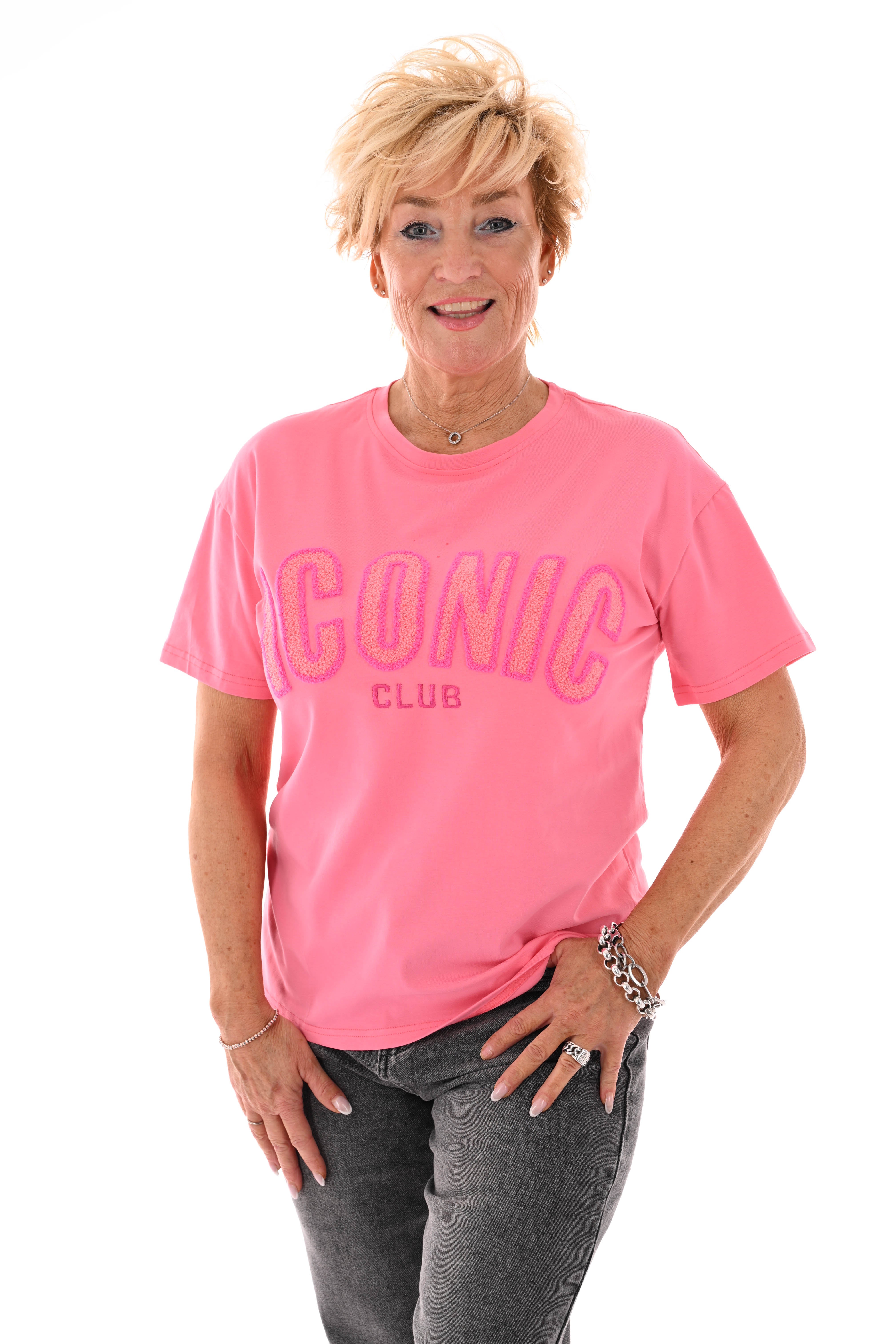 T-shirt Iconic club roze