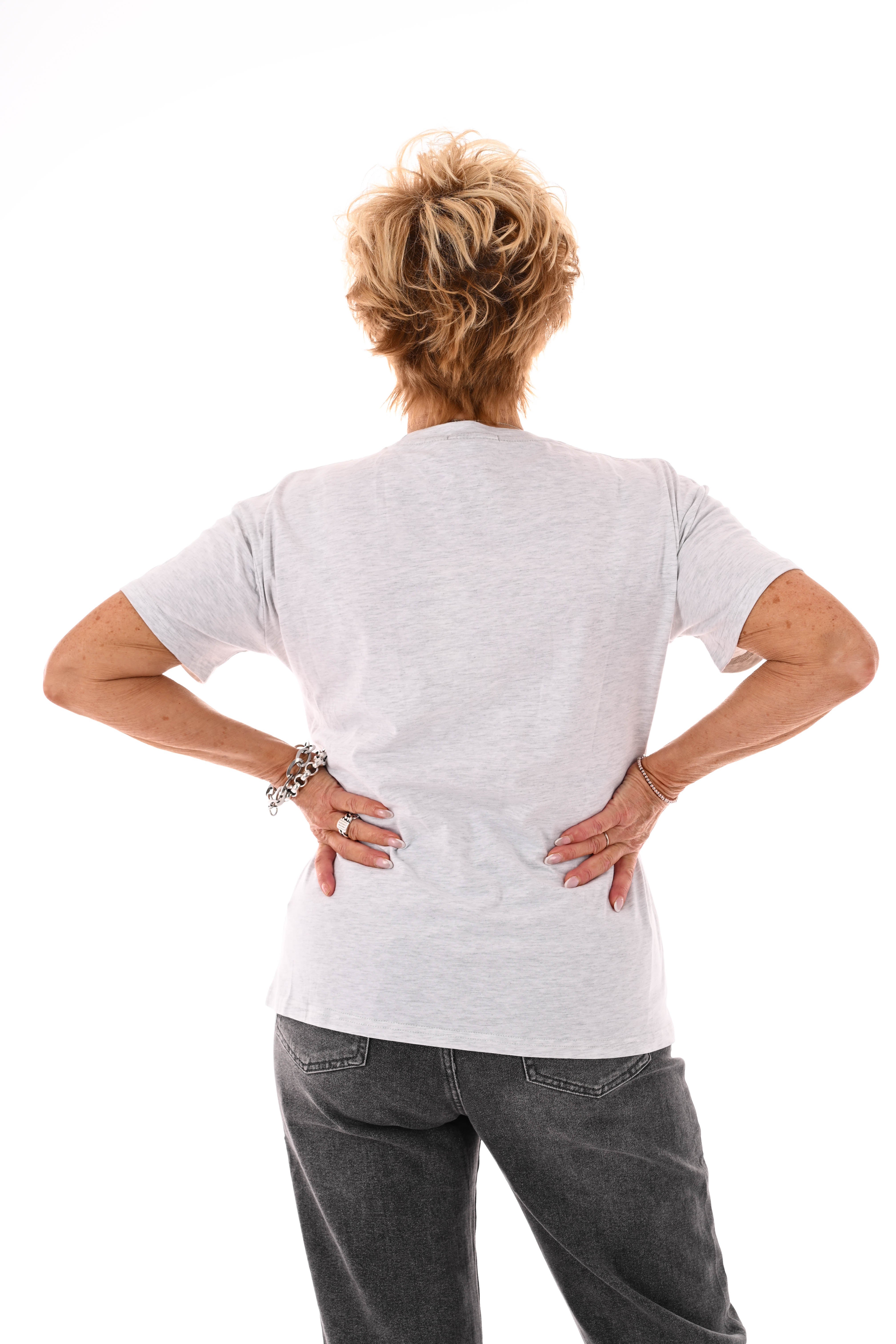 T-shirt Iconic club lichtgrijs