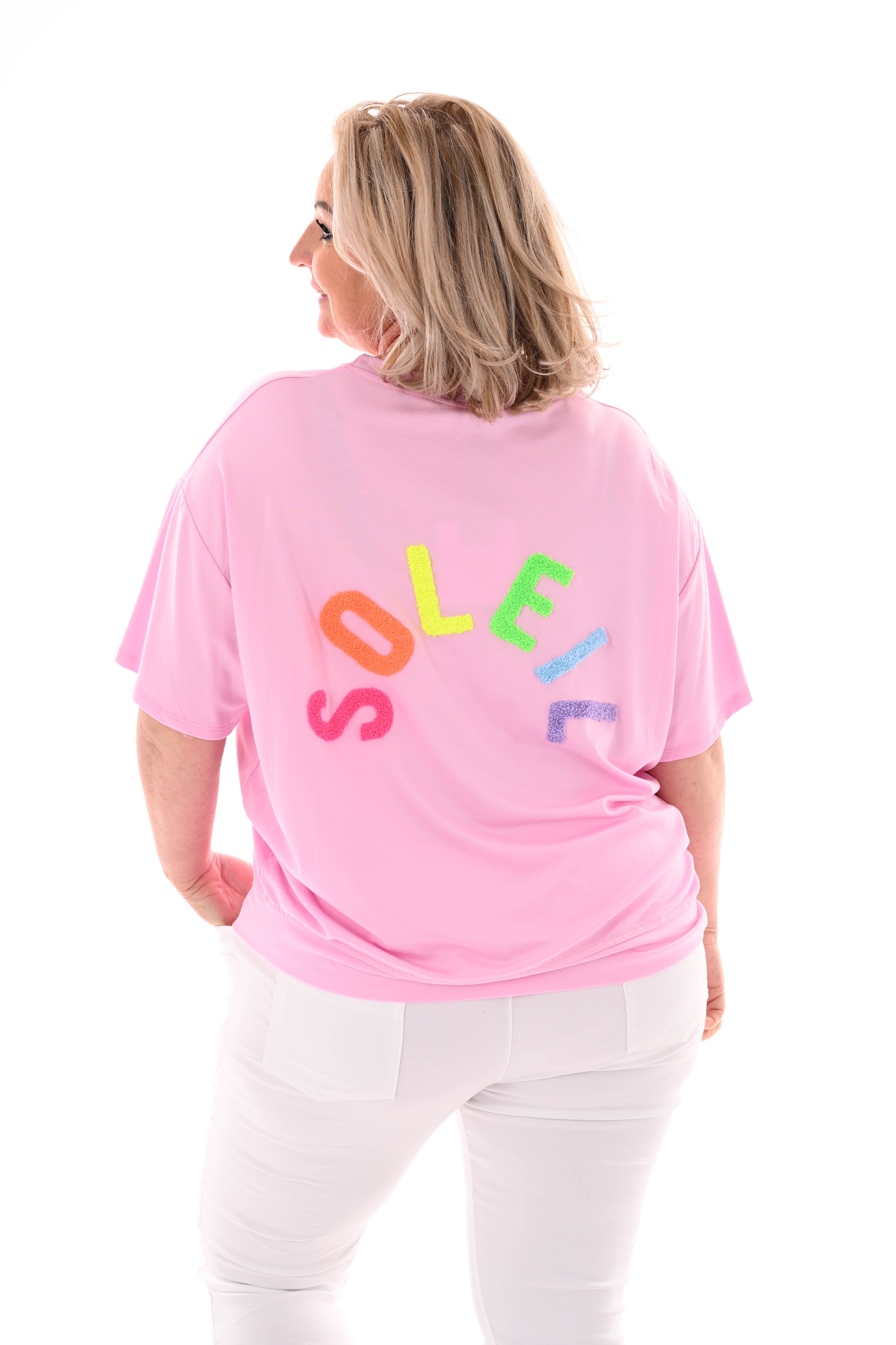 Shirt korte mouwen Soleil lichtroze