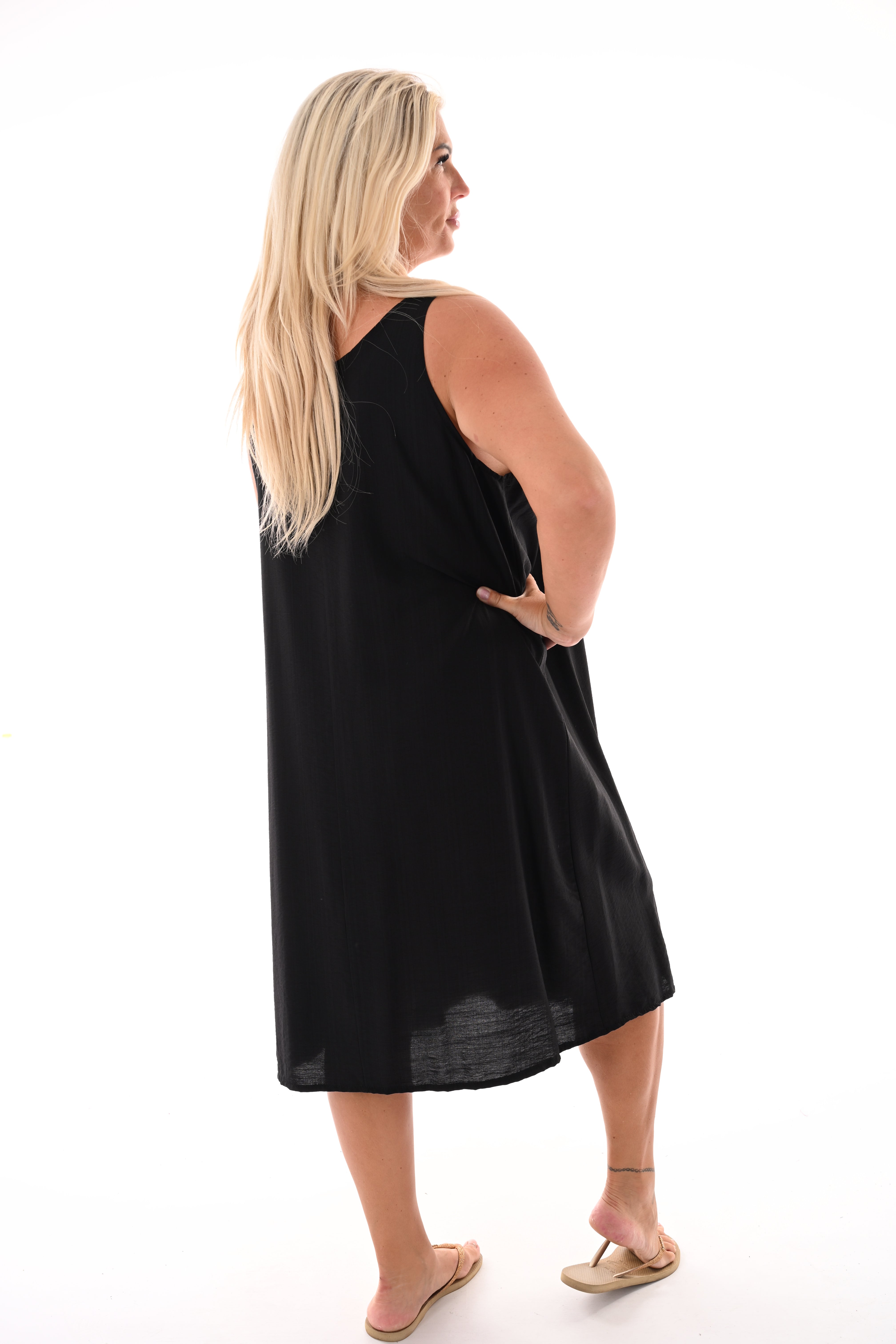 Basic jurk ronde hals zwart