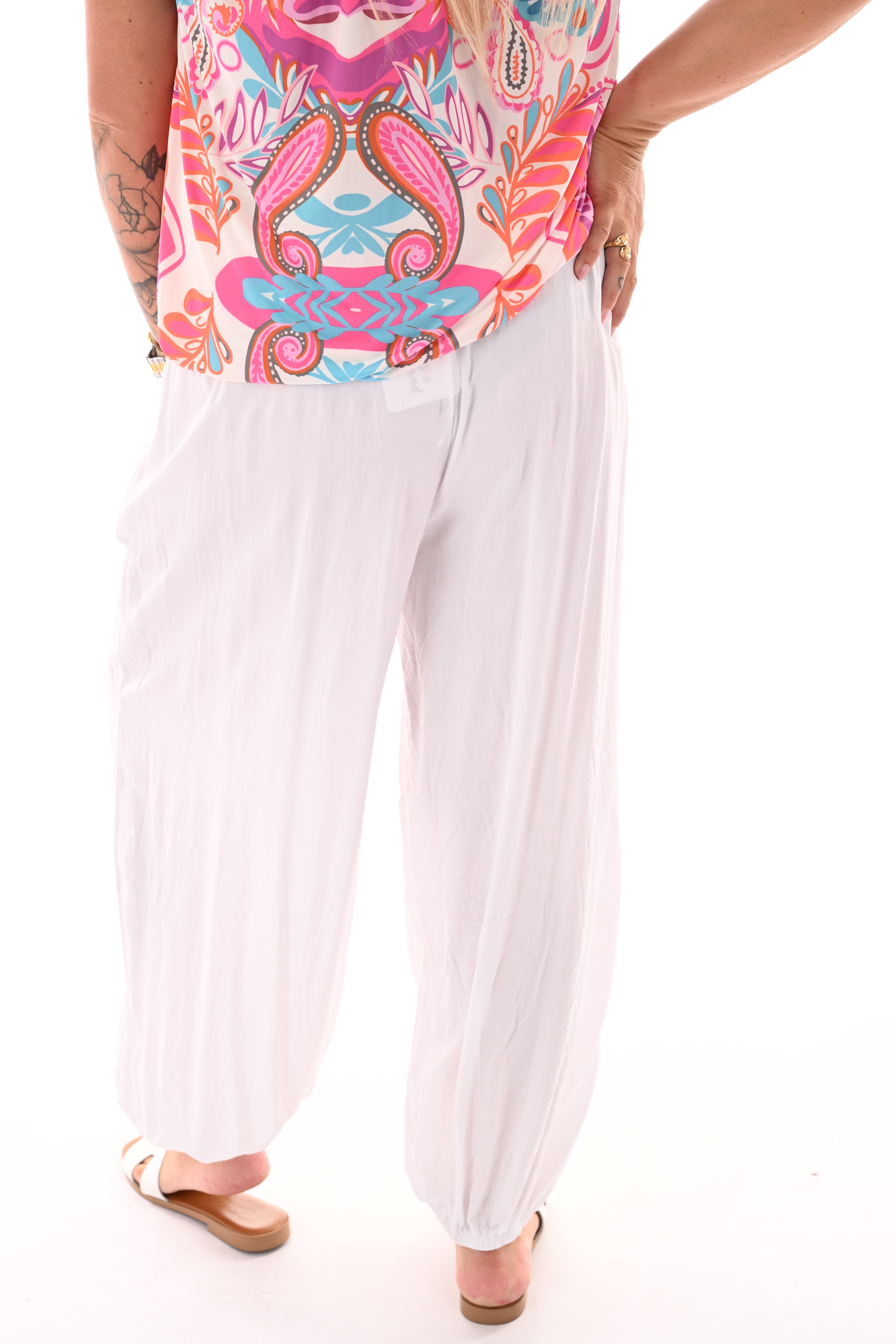Basic ballon broek uni wit