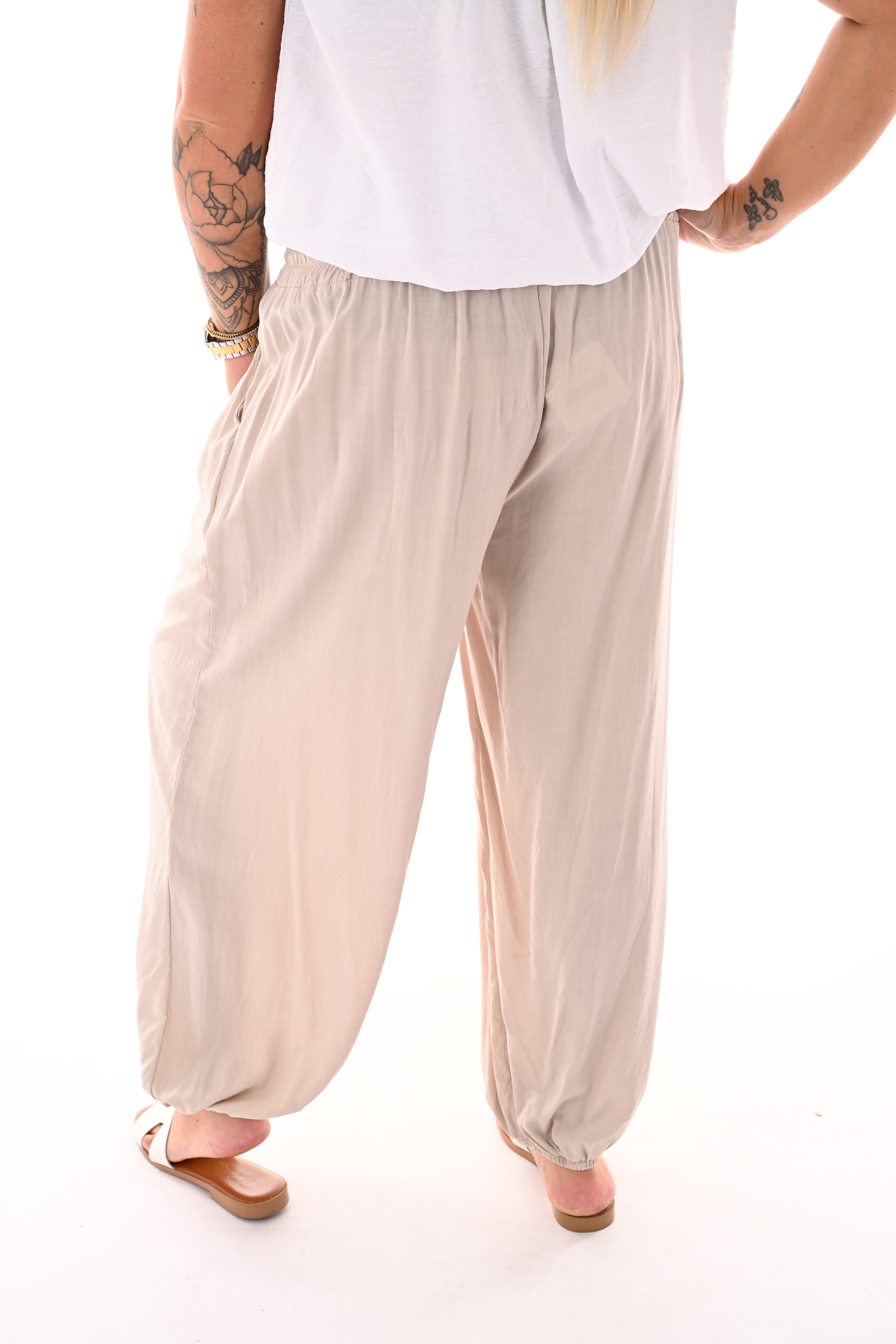 Basic ballon broek uni beige