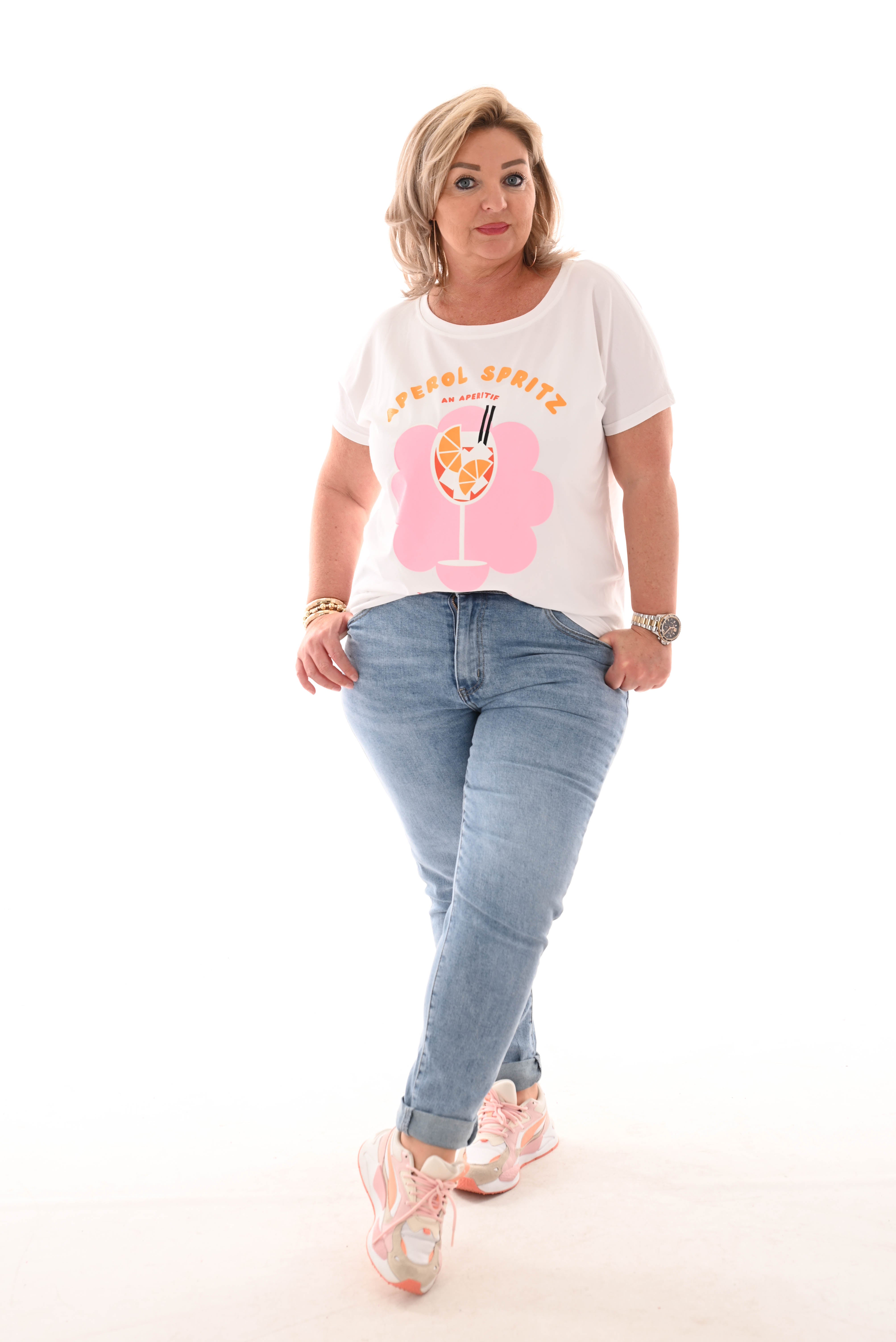 T-shirt Aperol Spritz roomwit