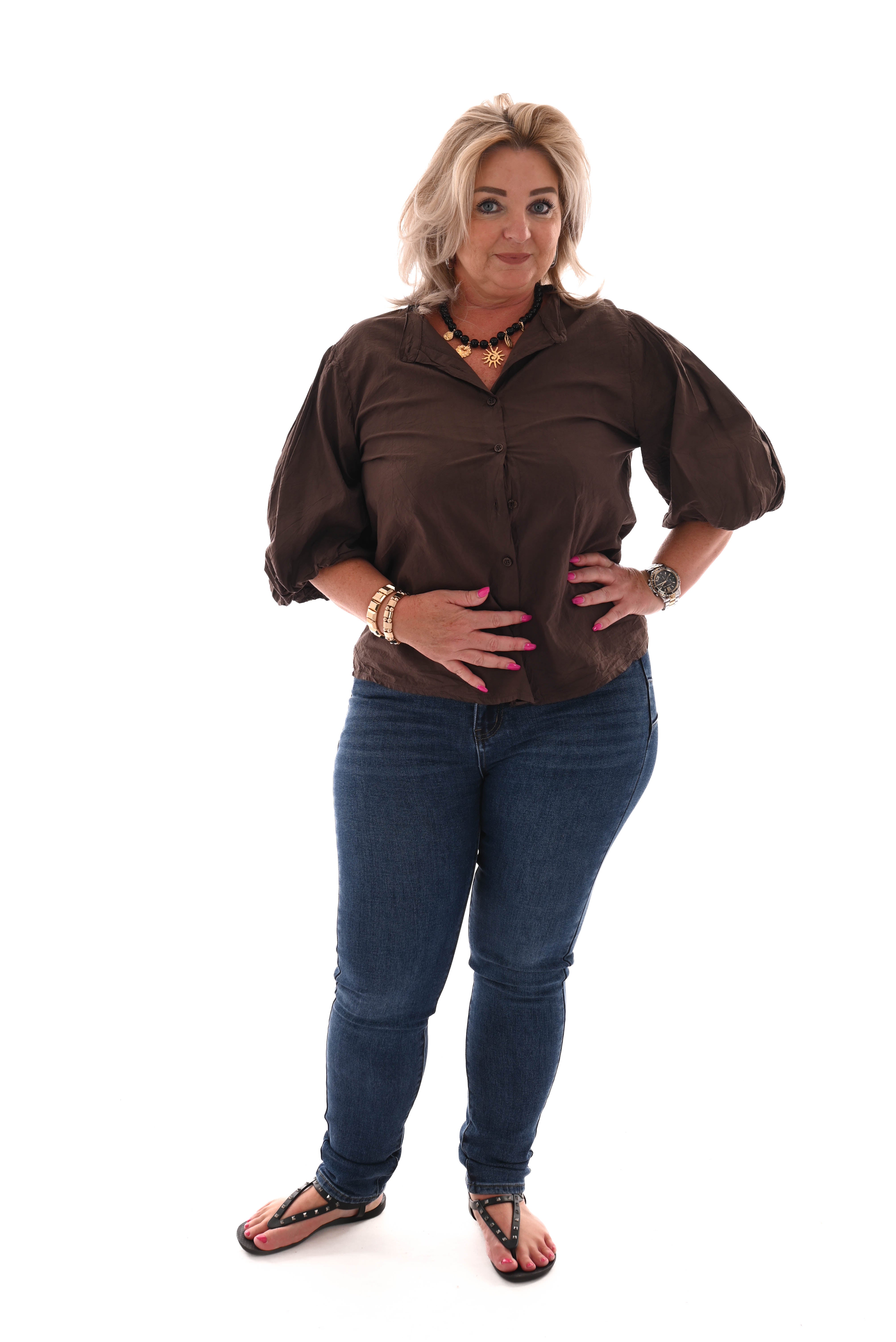 Goodies jeans skinny push-up donkerblauw