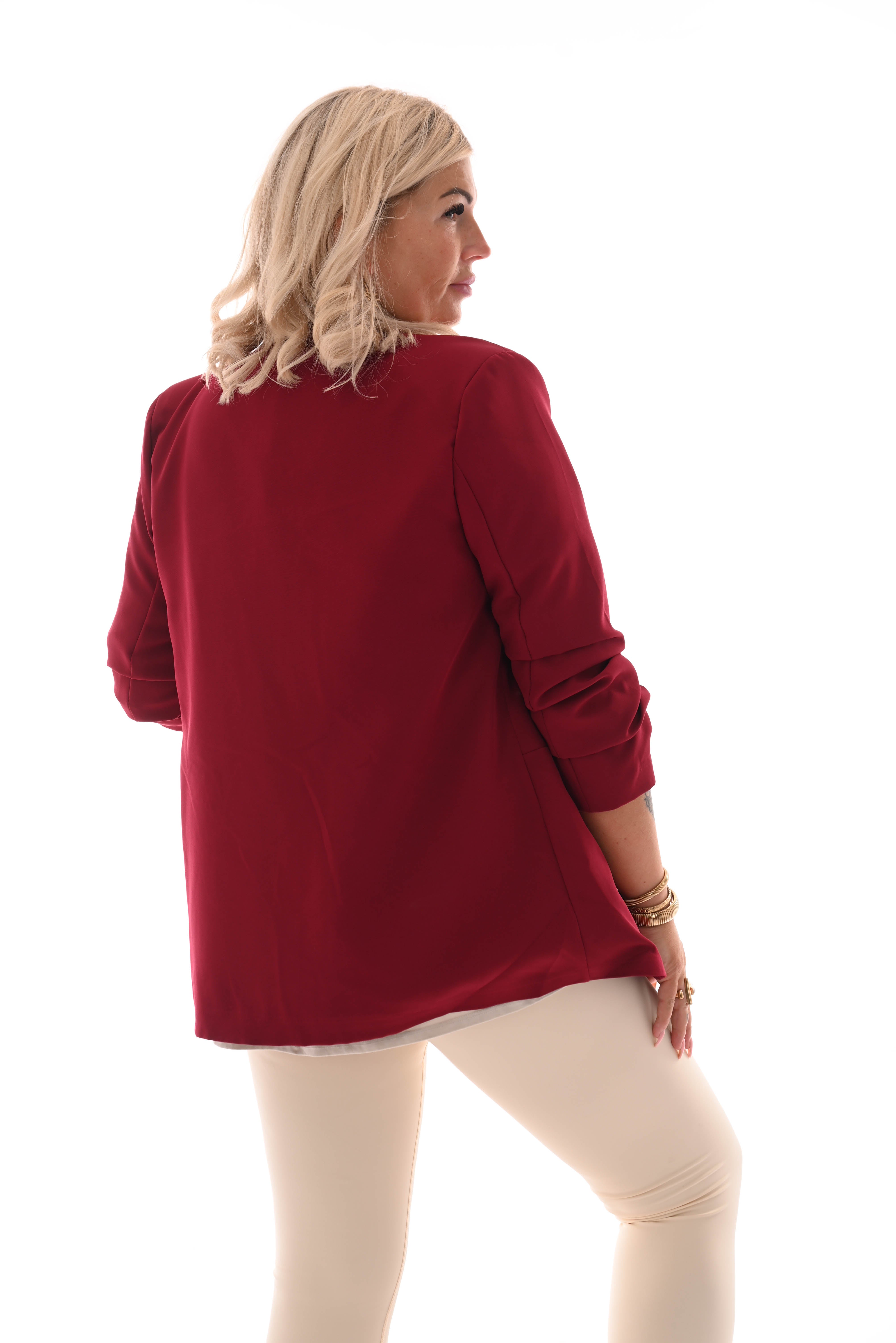 Shirt teddy en strass beige