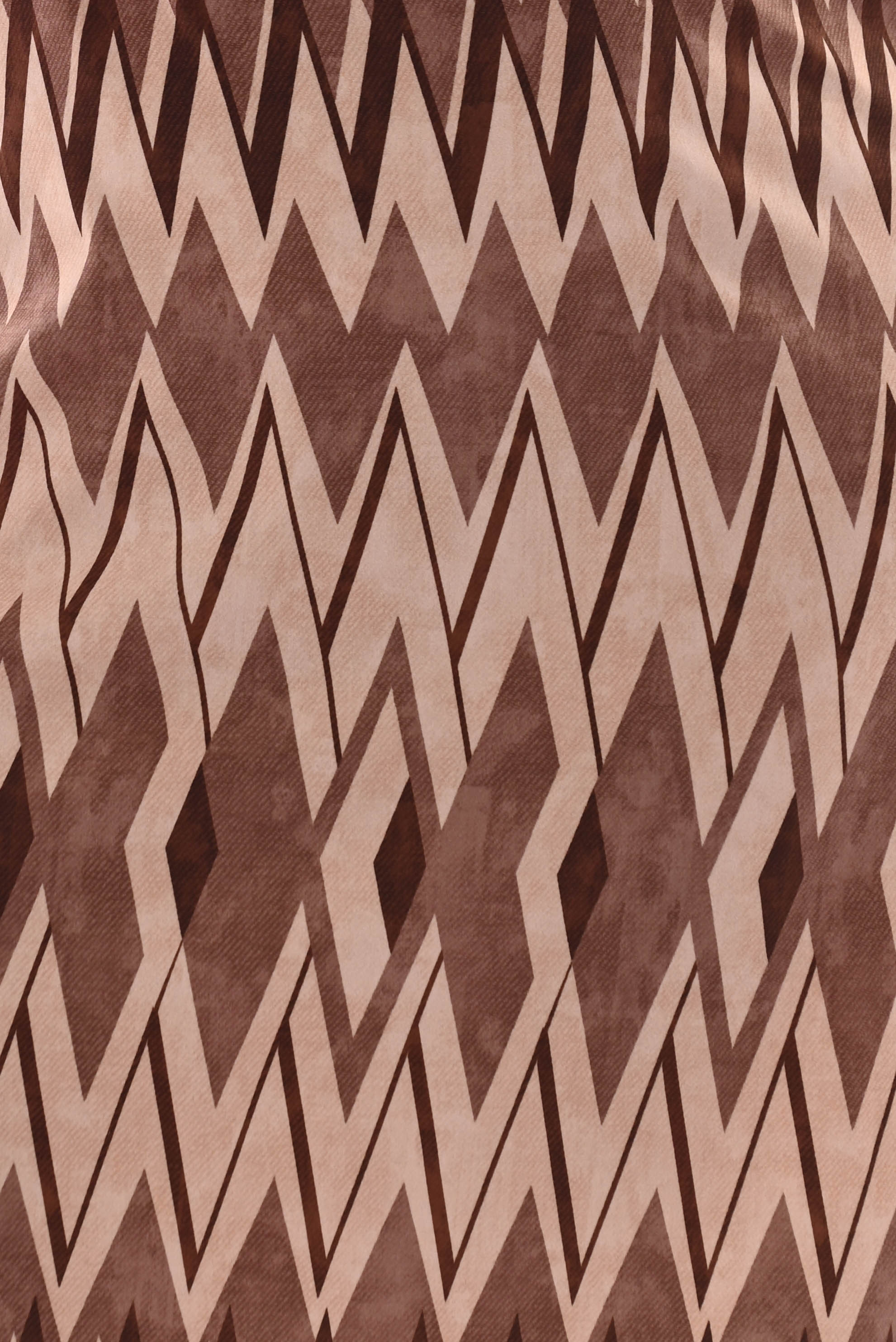 Travel tuniek v-hals met kraag zigzag beige