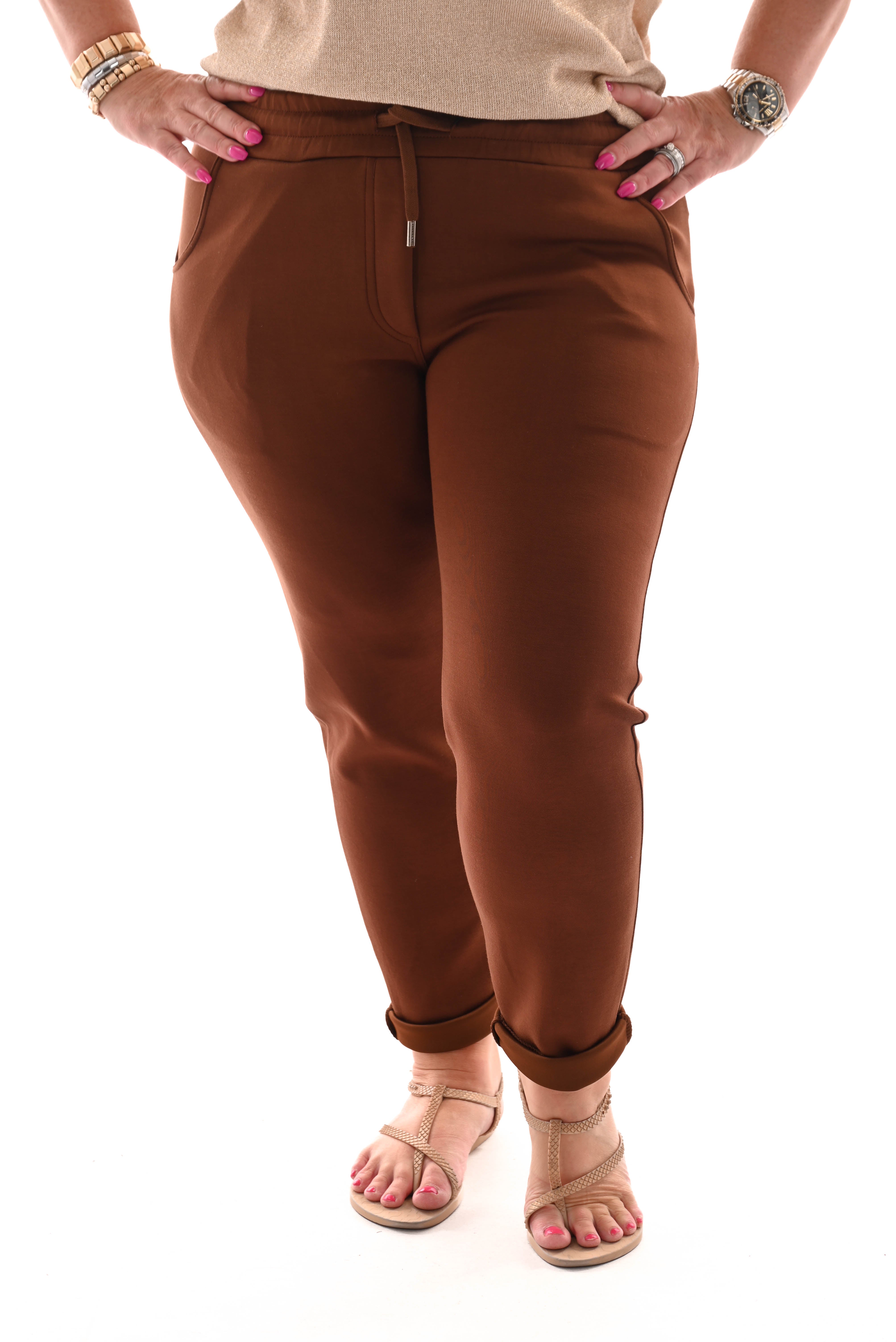 Jogger uni met strik bruin