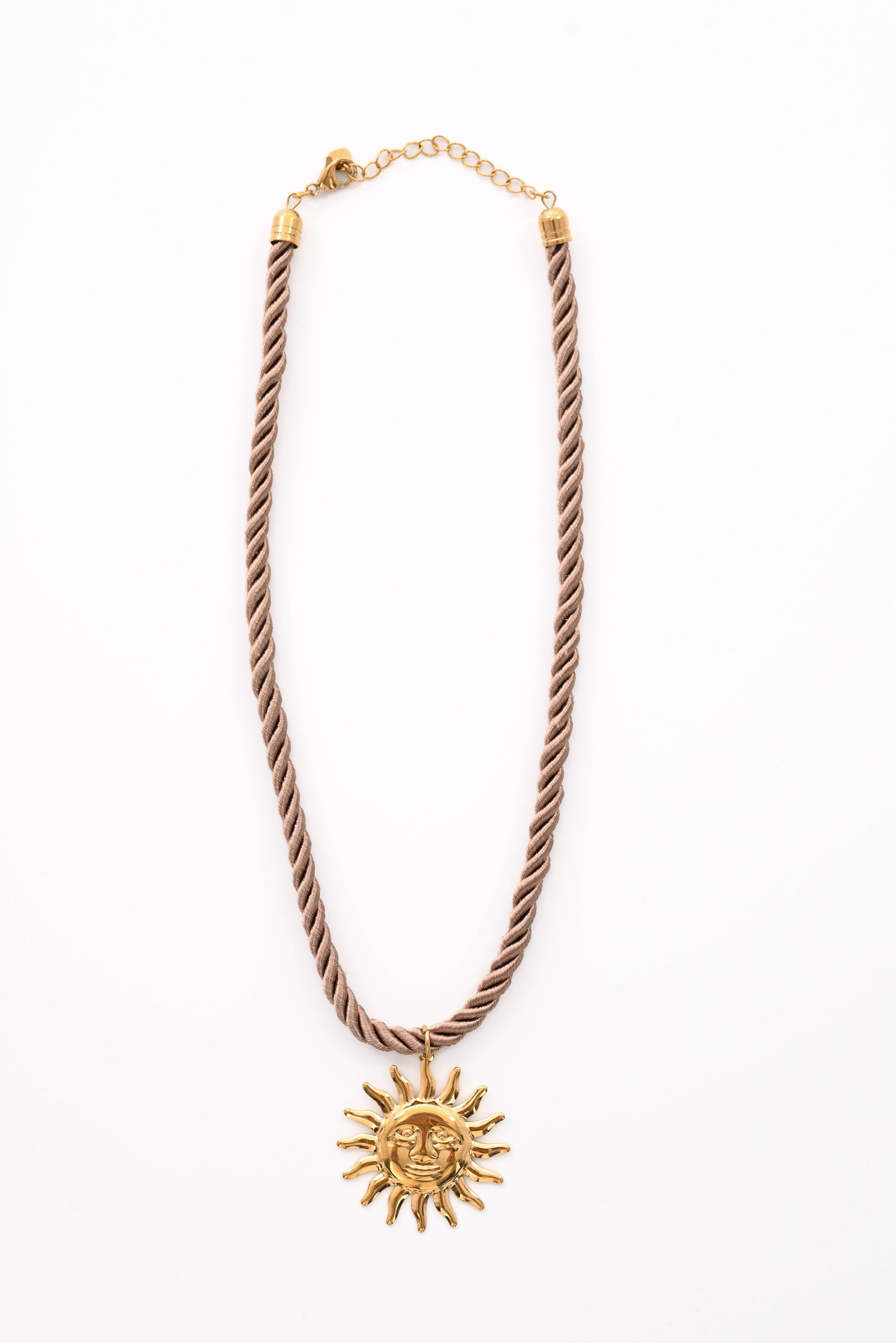 Ketting kleine zon beige