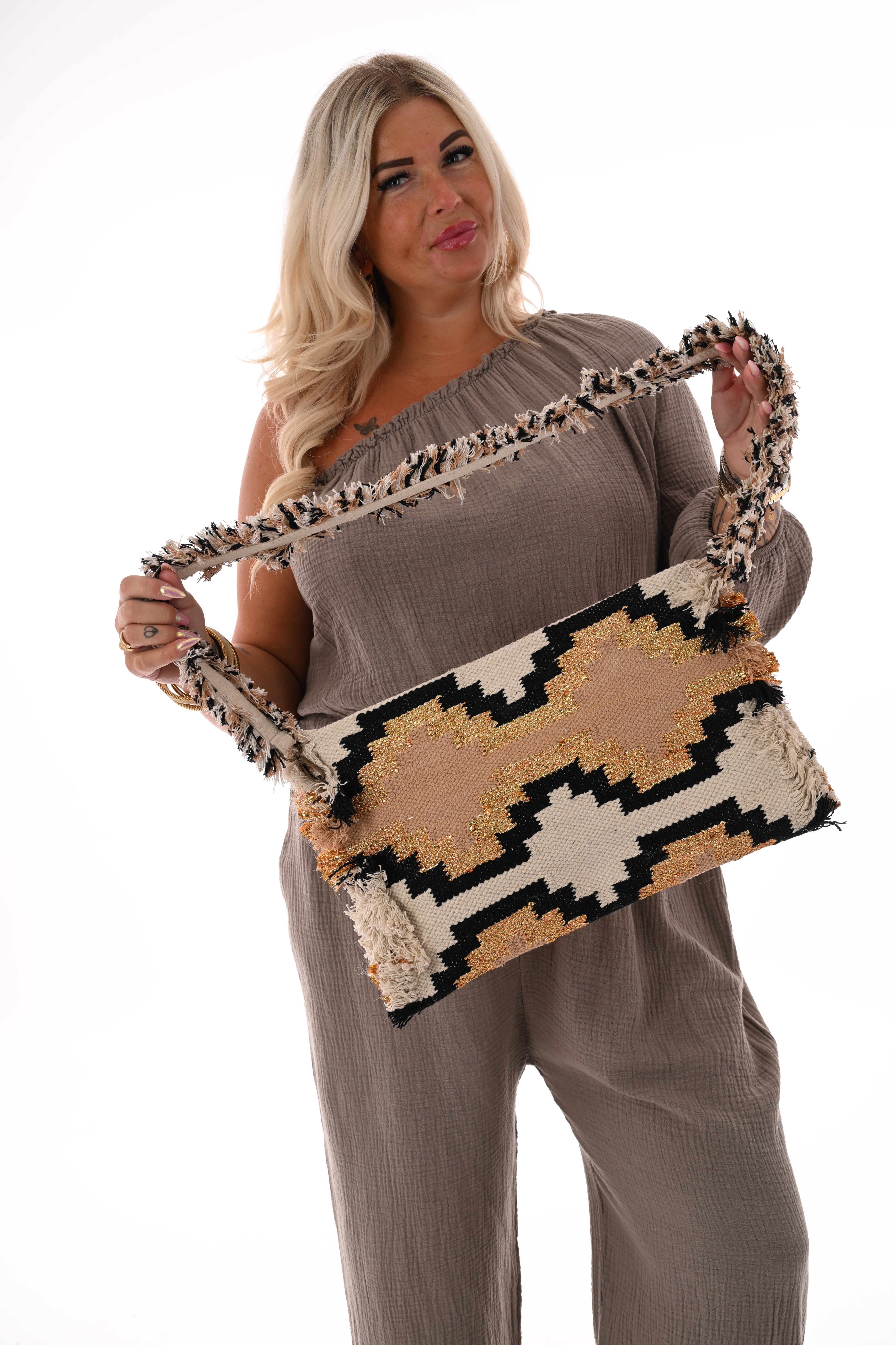 Tas aztec zwart