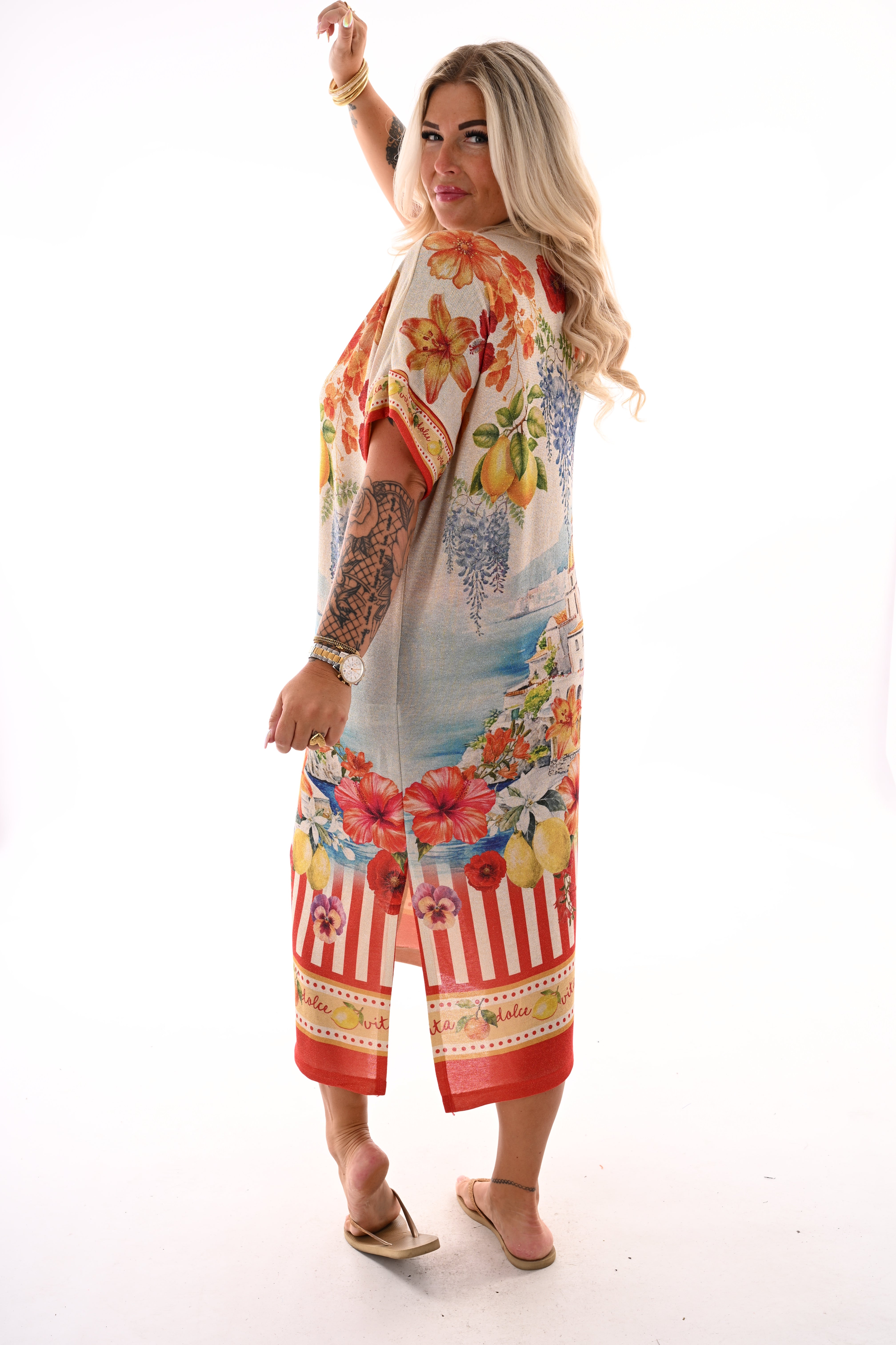 Jurk tropical rood