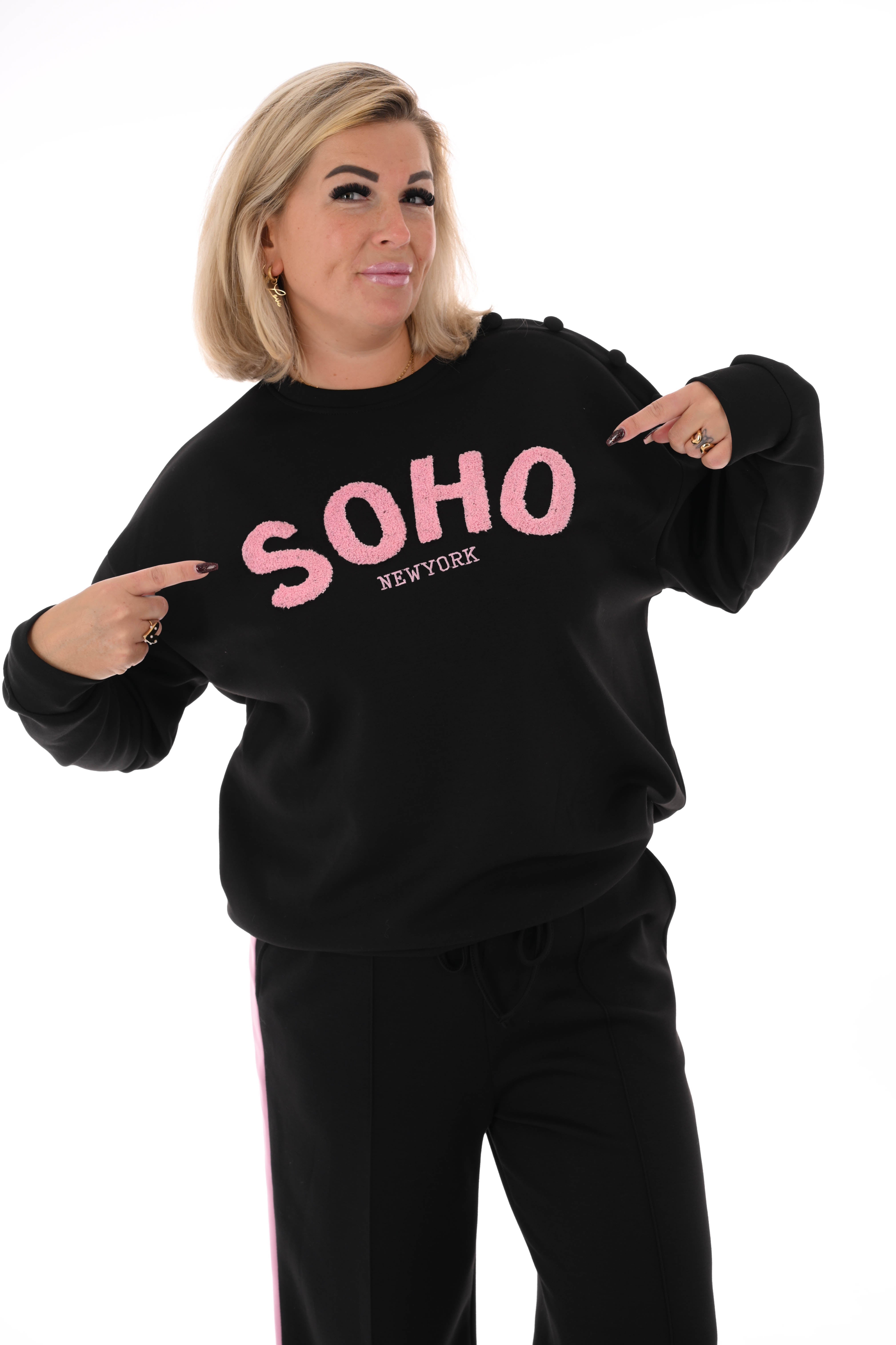 Tweedelig pak Soho zwart