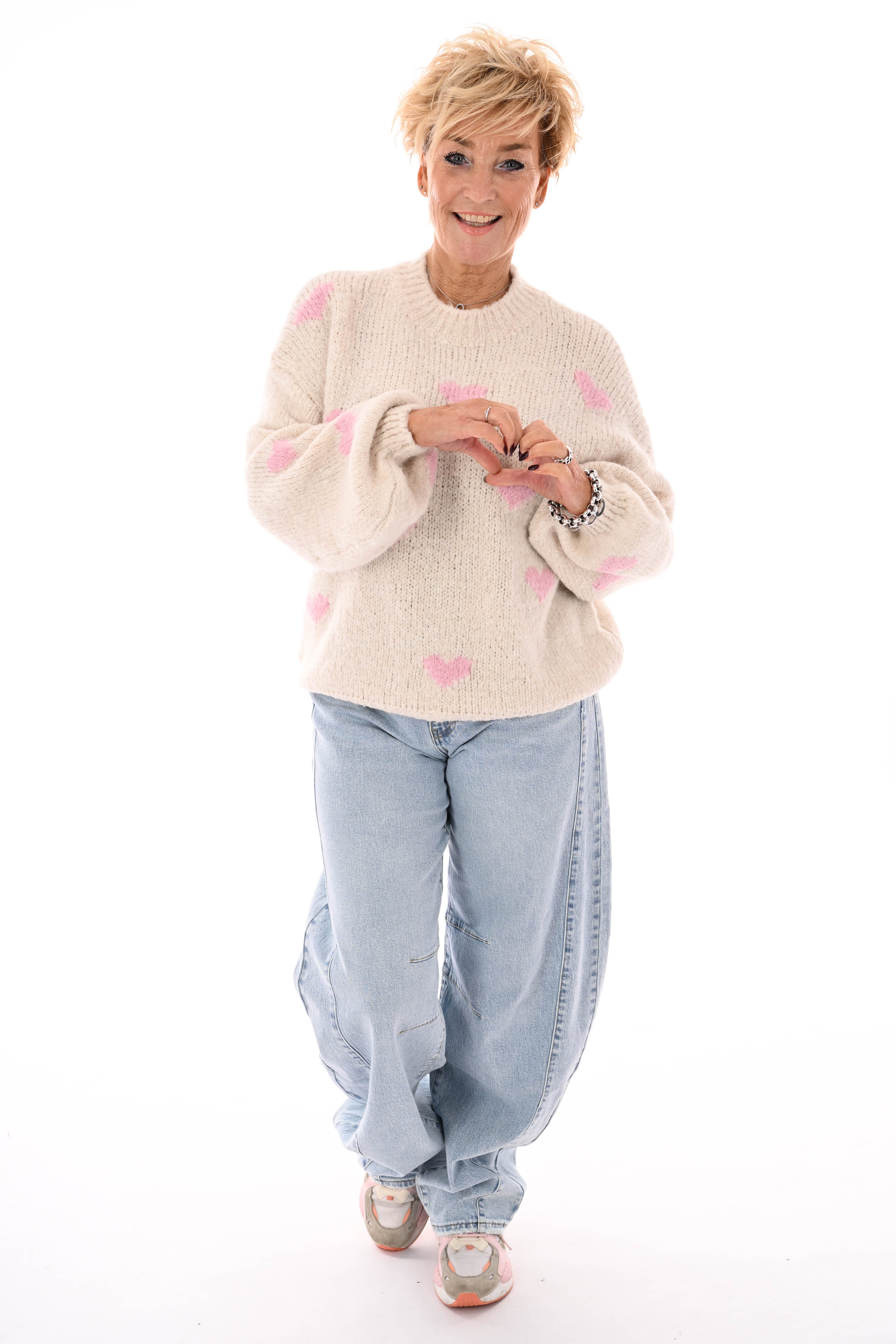 Queen of hearts barrel jeans lichtblauw