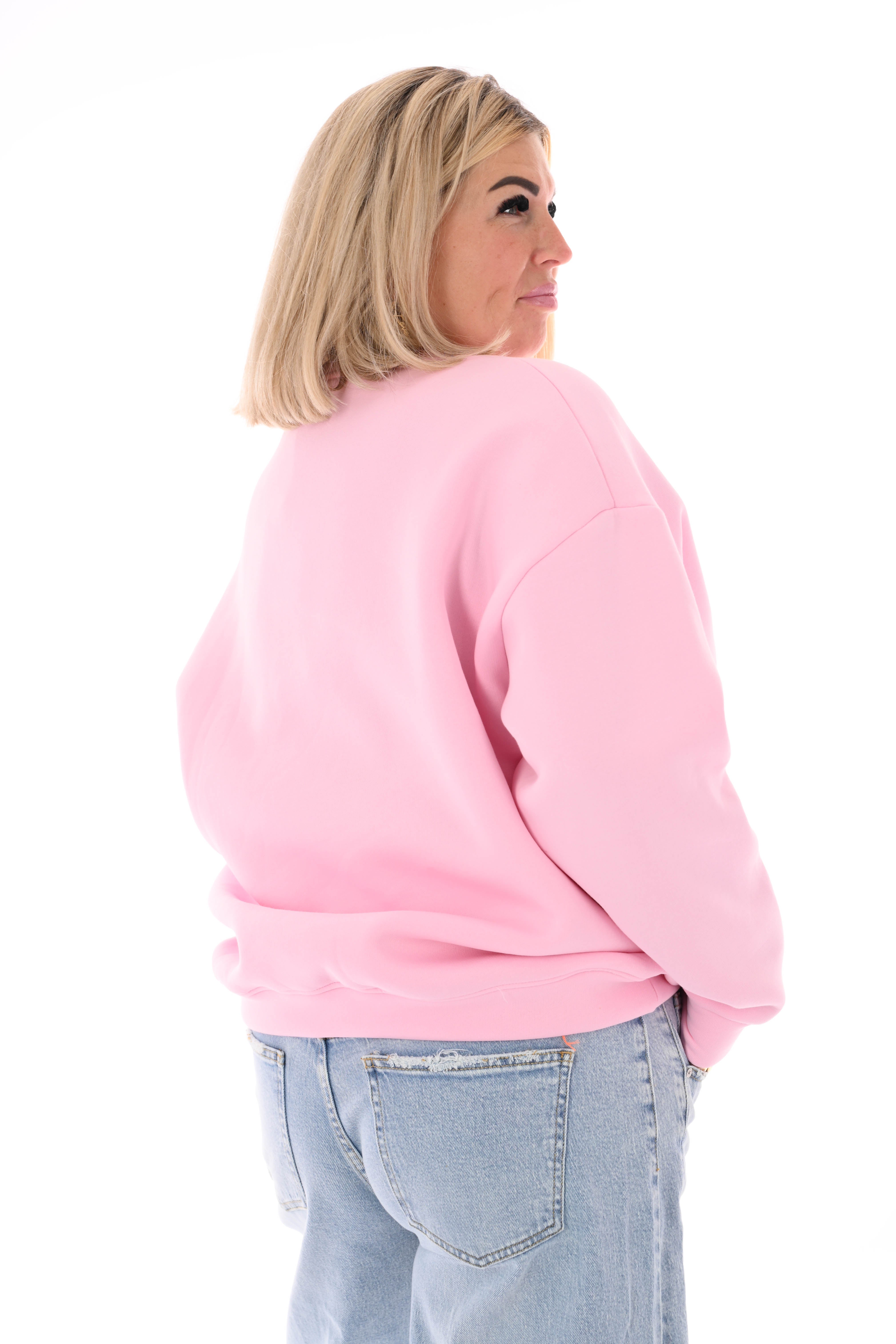 Sweater apres skiclub lichtroze