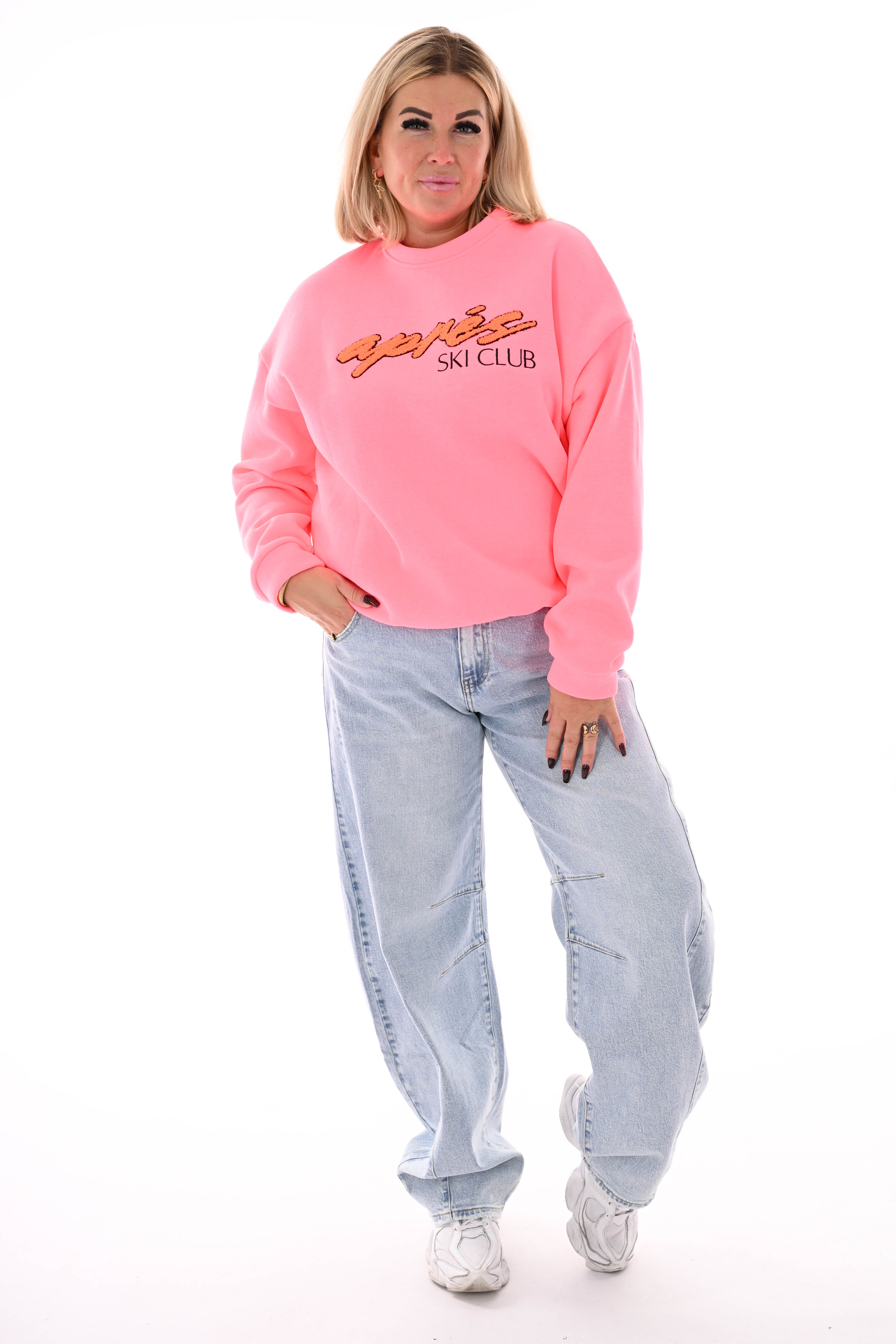 Sweater apres skiclub roze