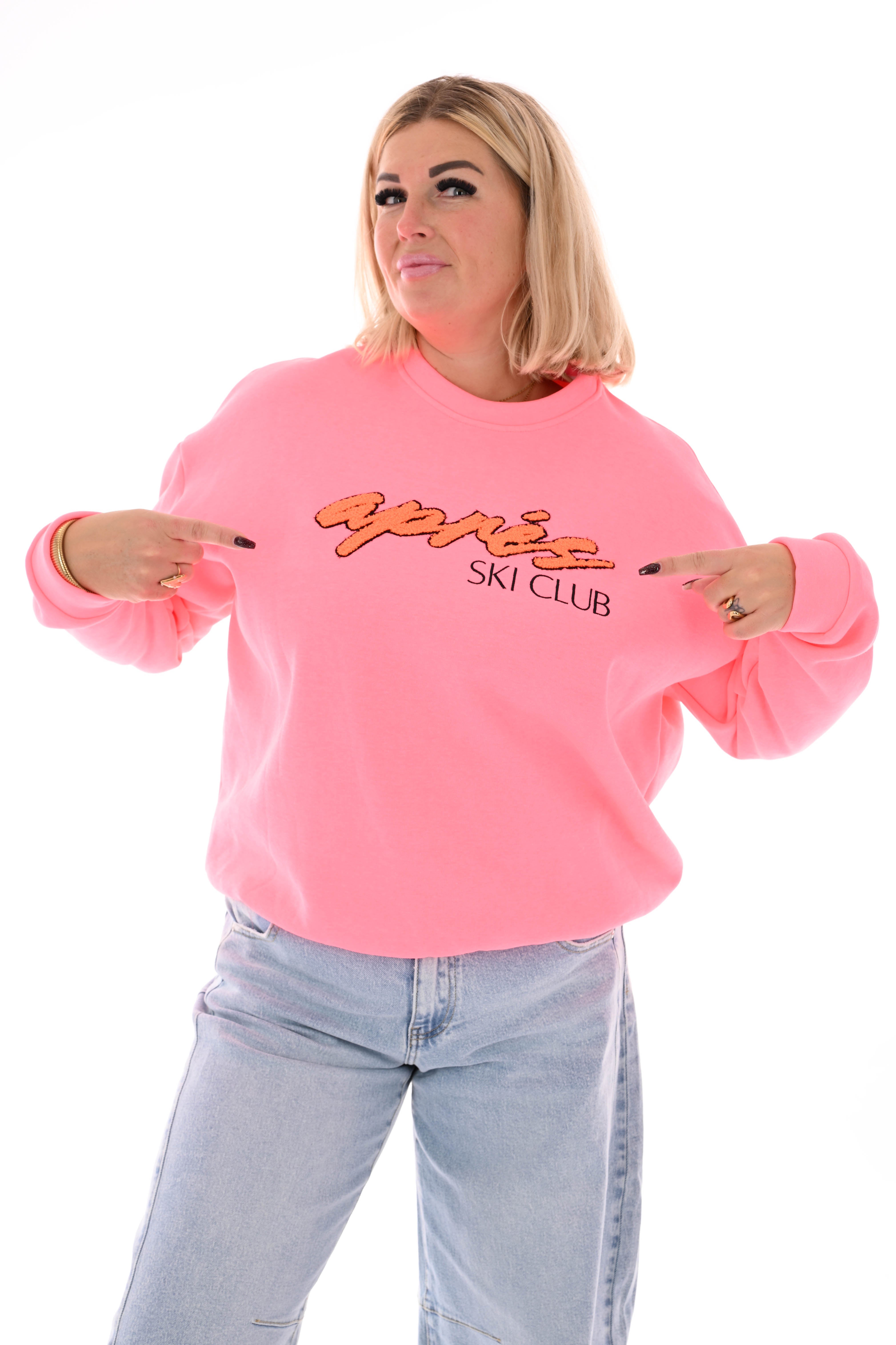 Sweater apres skiclub roze