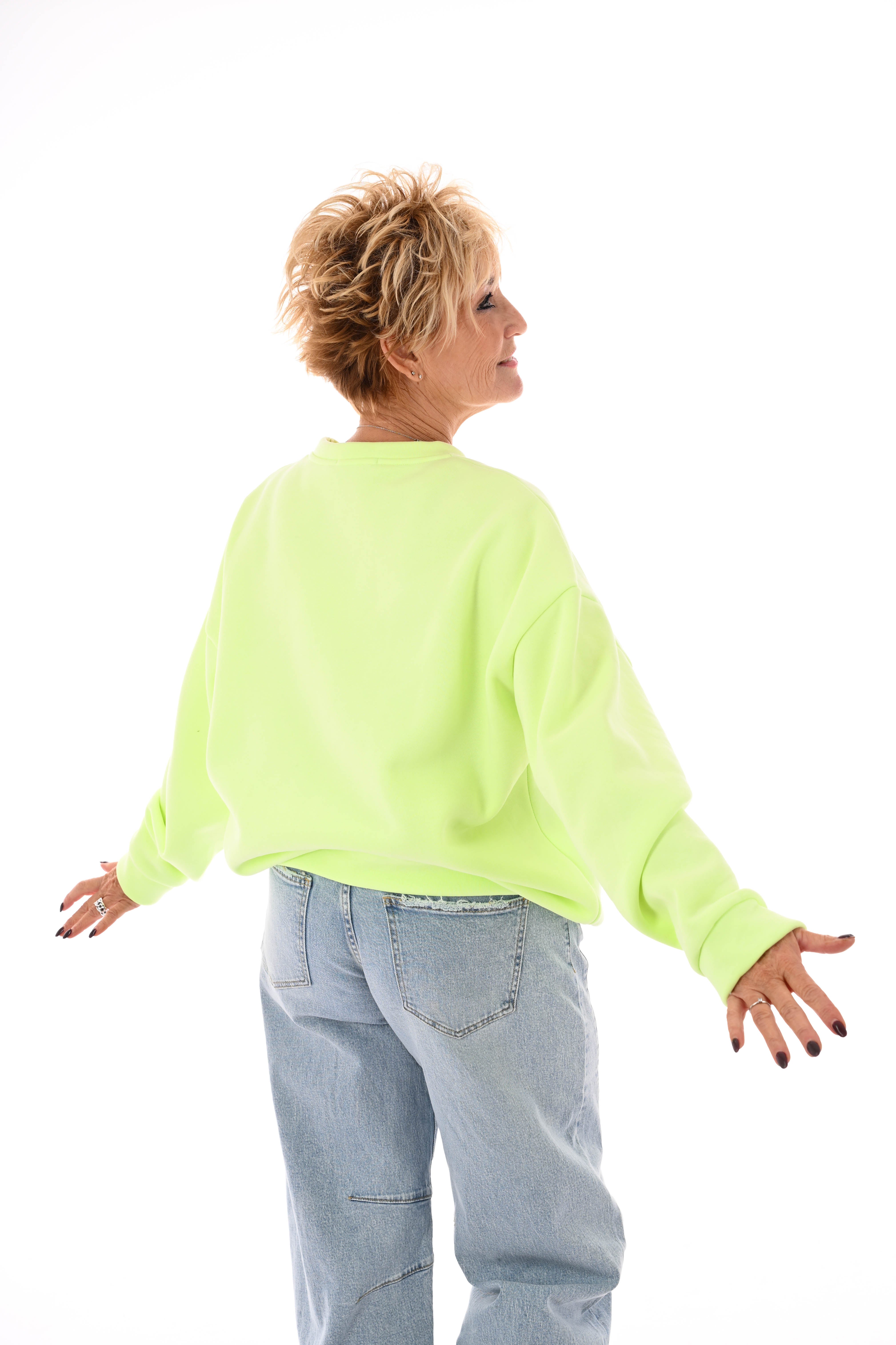 Sweater apres skiclub lichtgroen