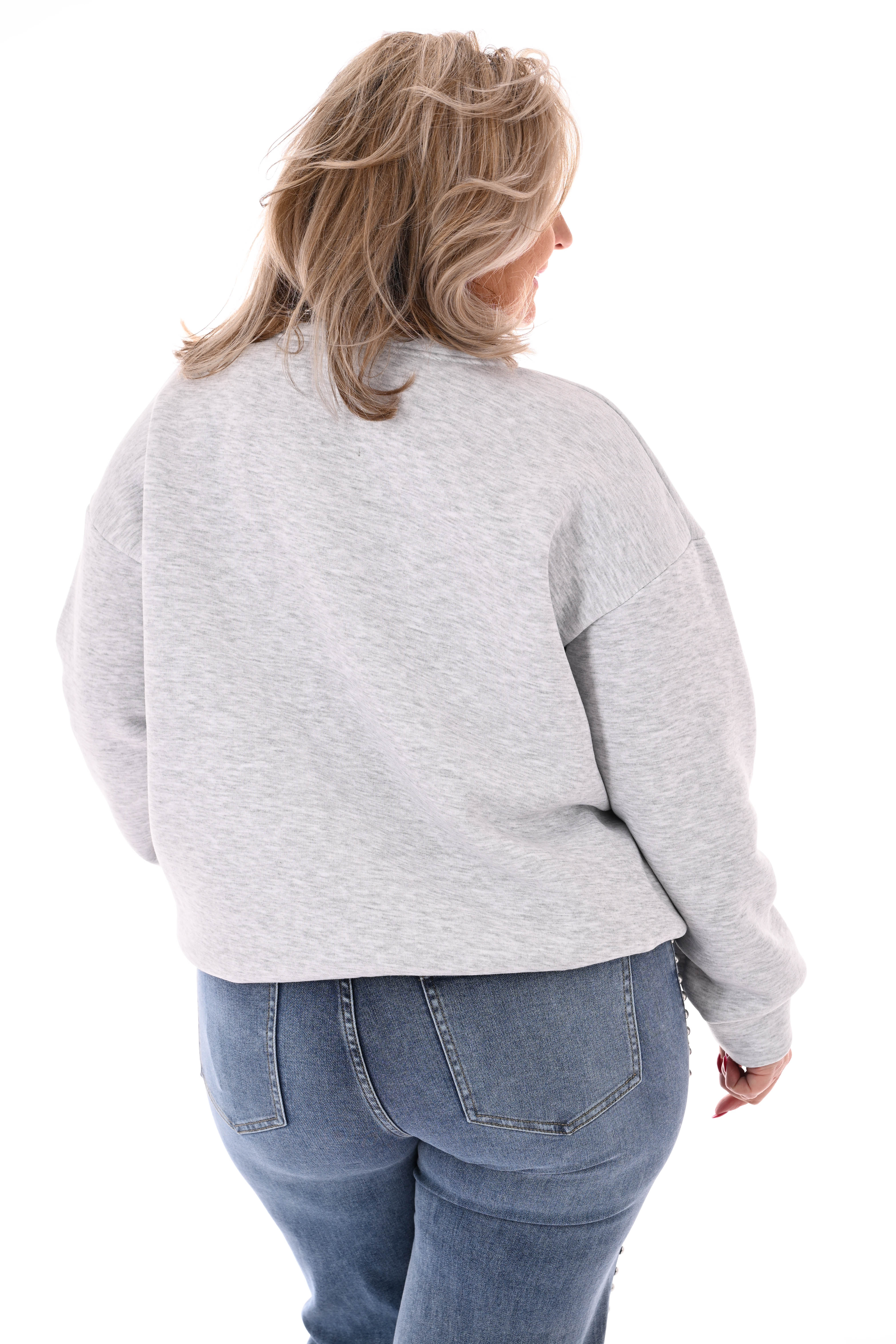 Sweater trui soho uni lichtgrijs