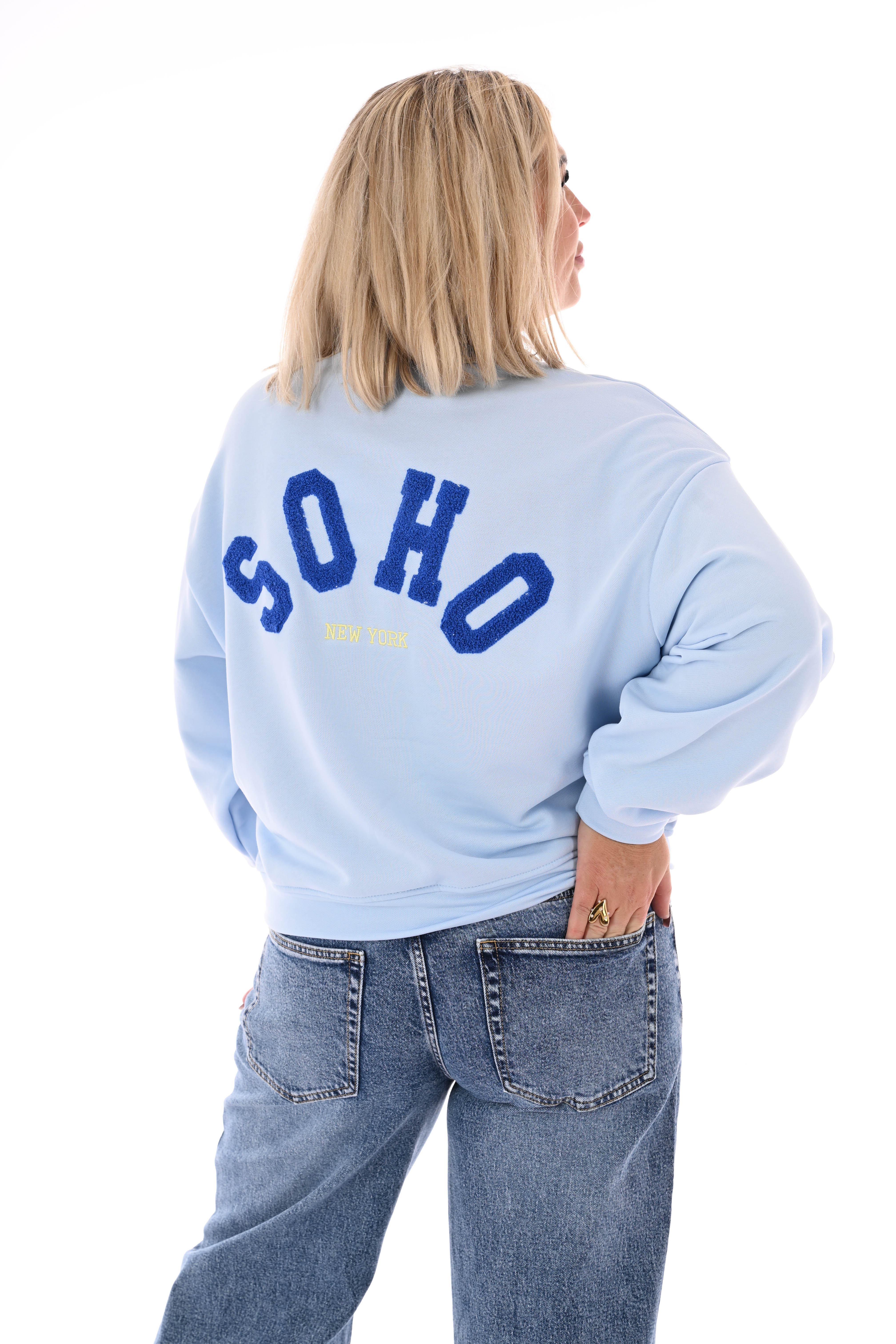 Sweater Soho uni lichtblauw