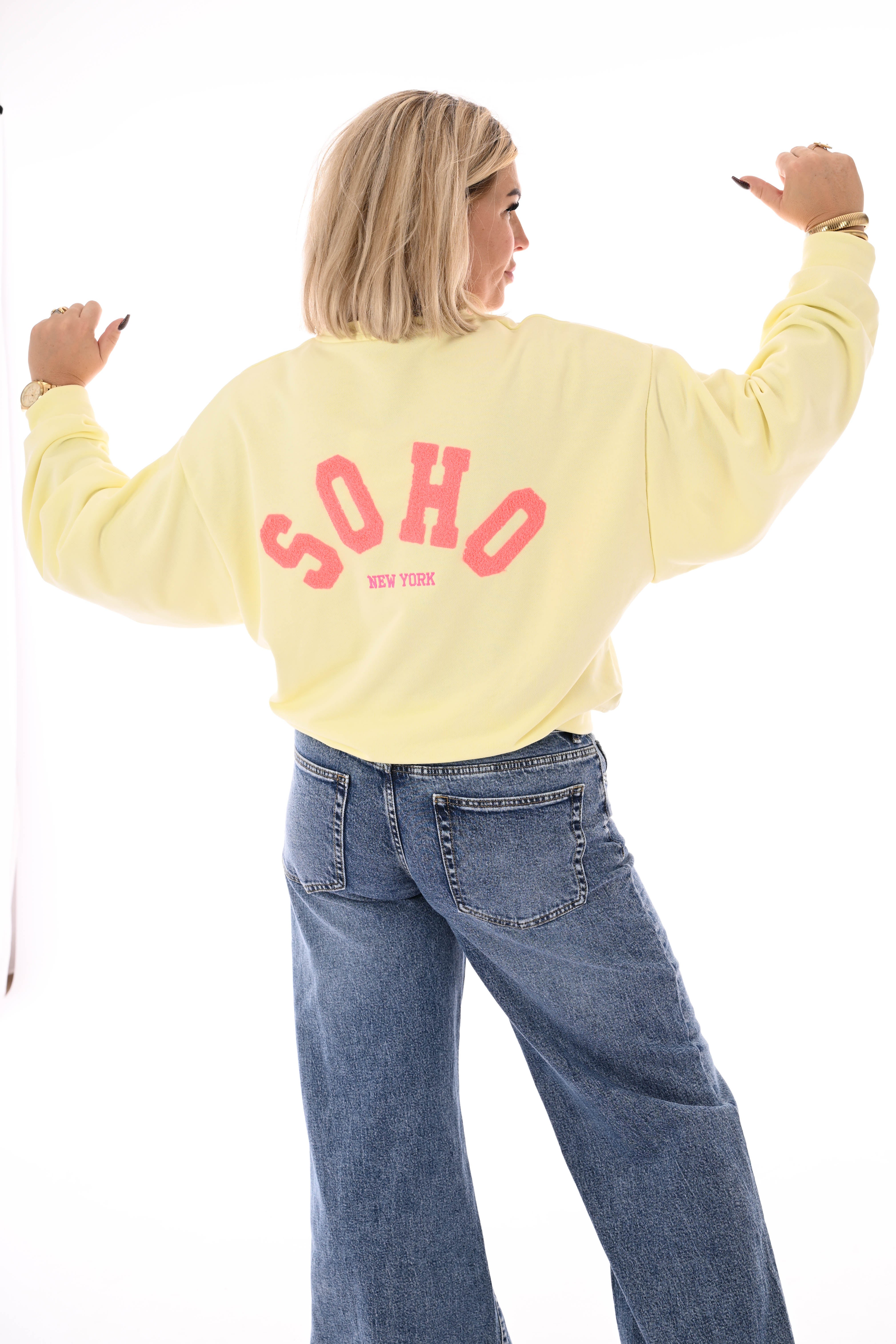 Sweater Soho uni botergeel