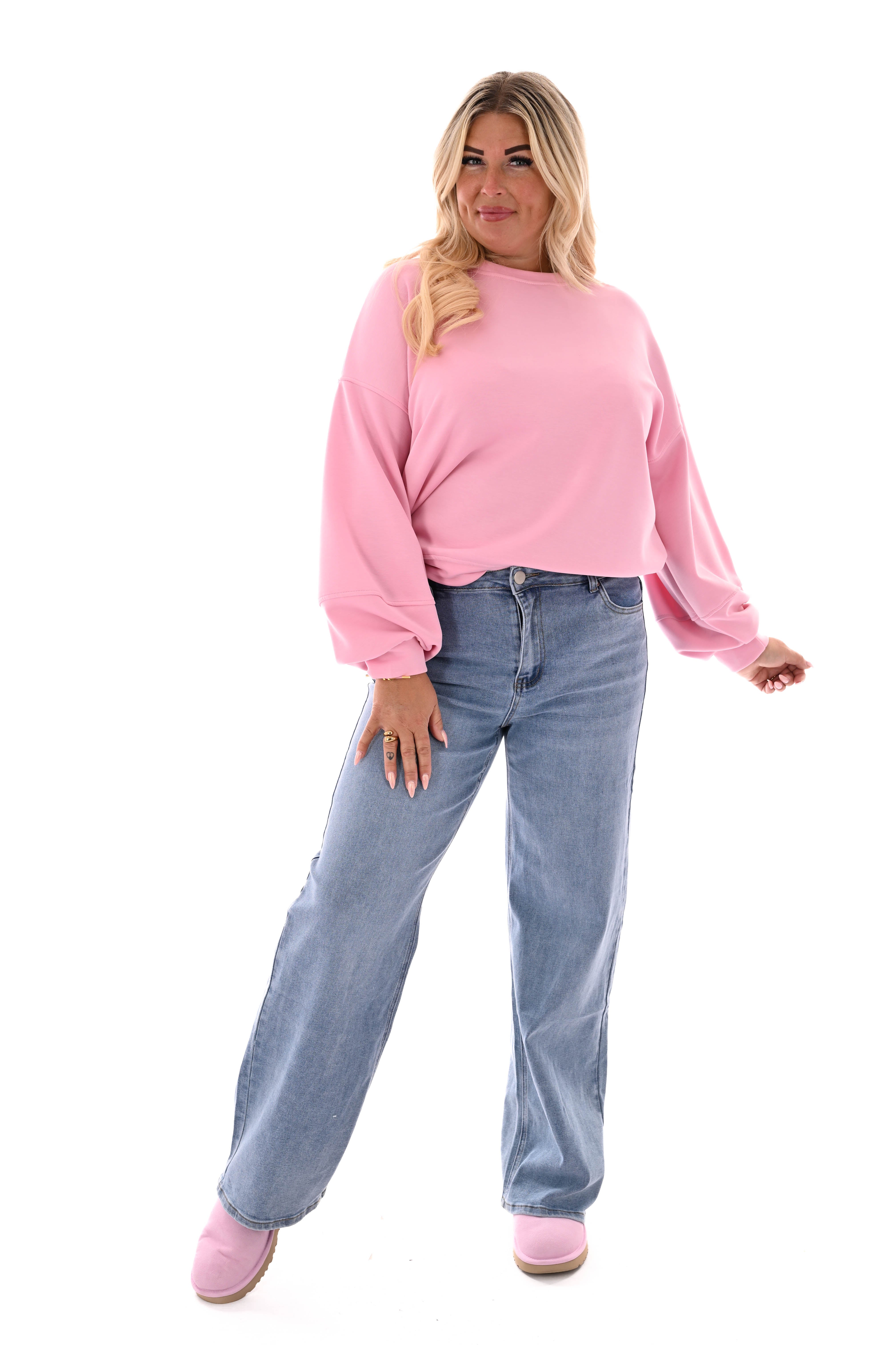 Goodies jeans wide leg jeansblauw