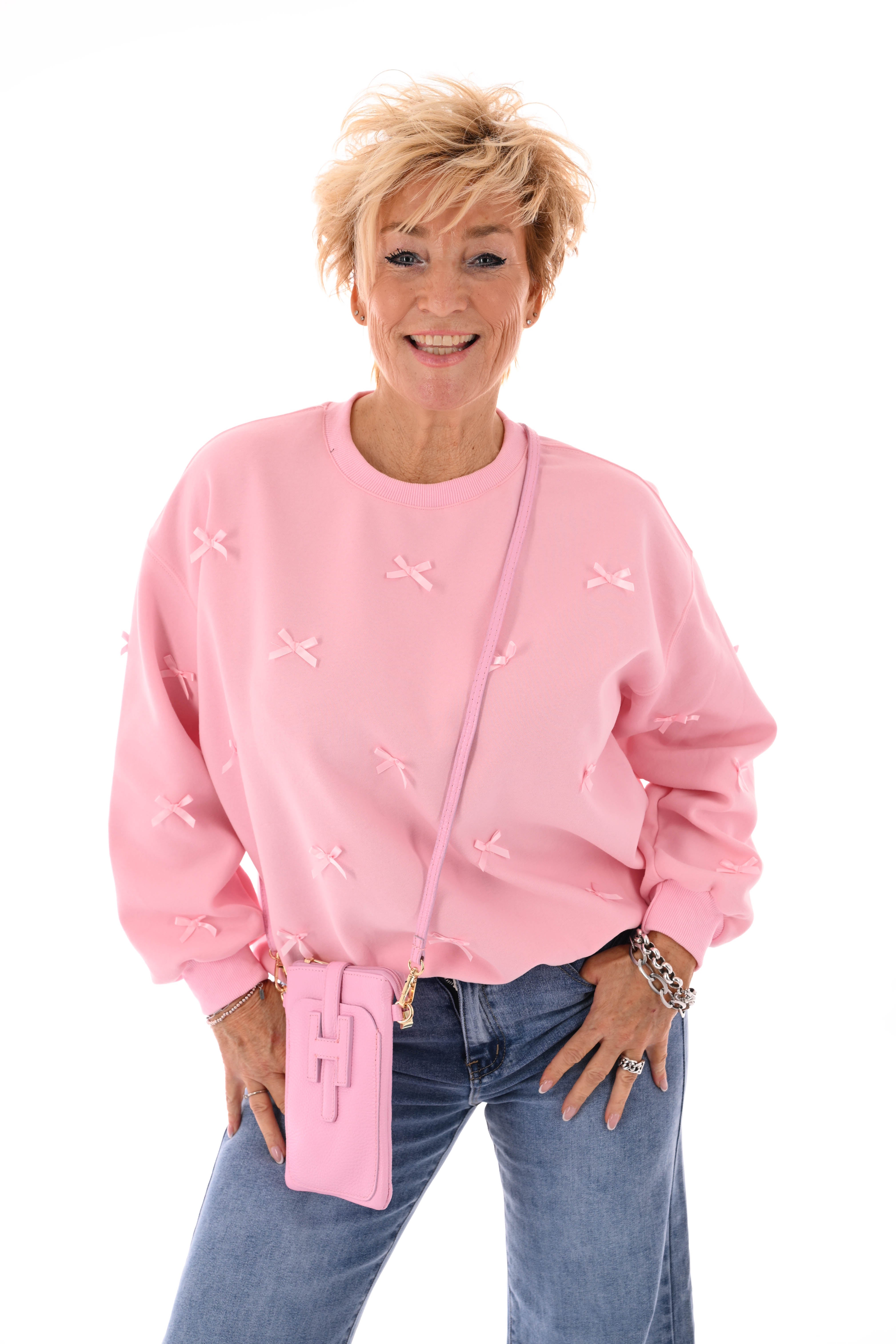 Sweater strikjes lichtroze