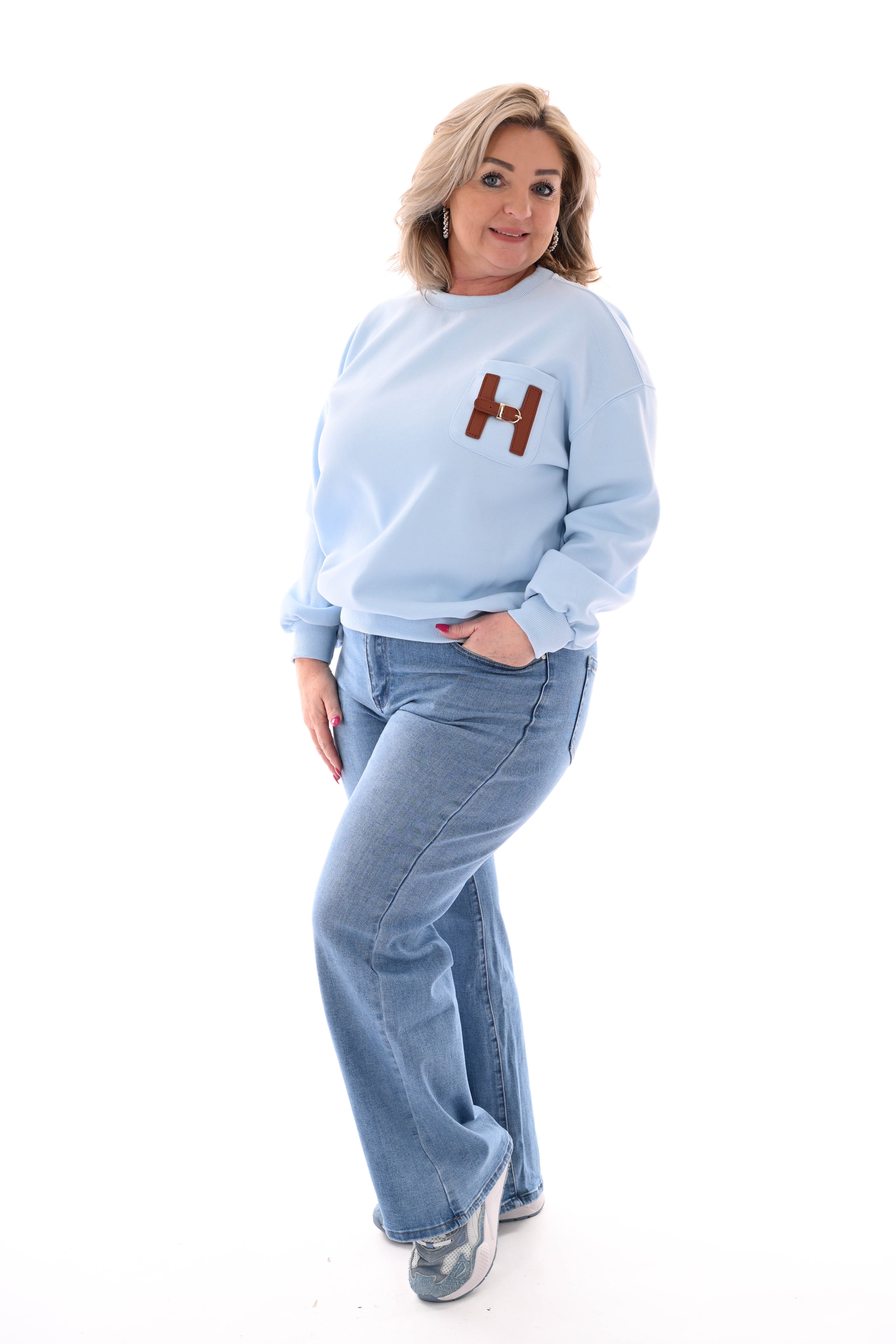 Sweater H lichtblauw