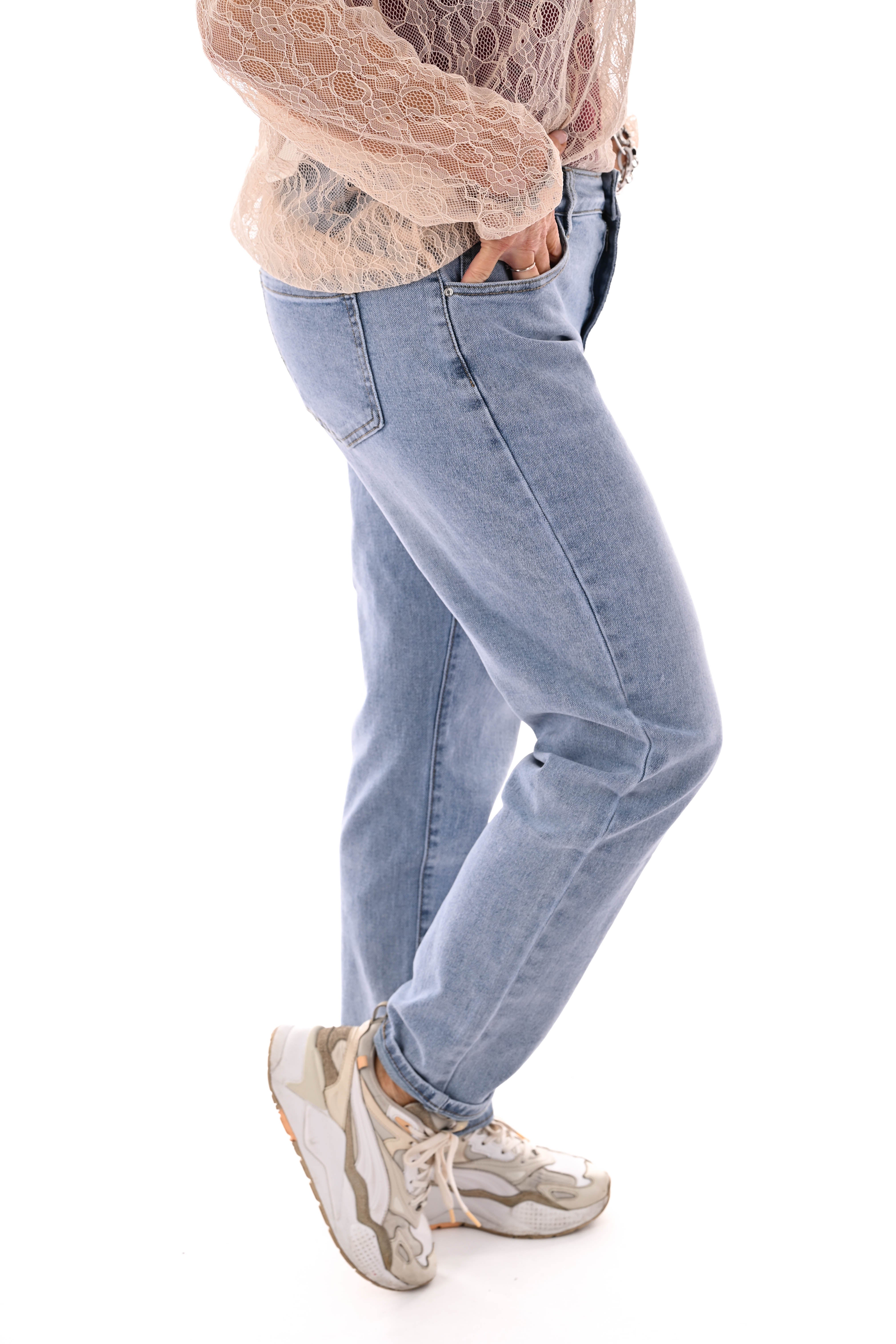 Monday slim fit blauw