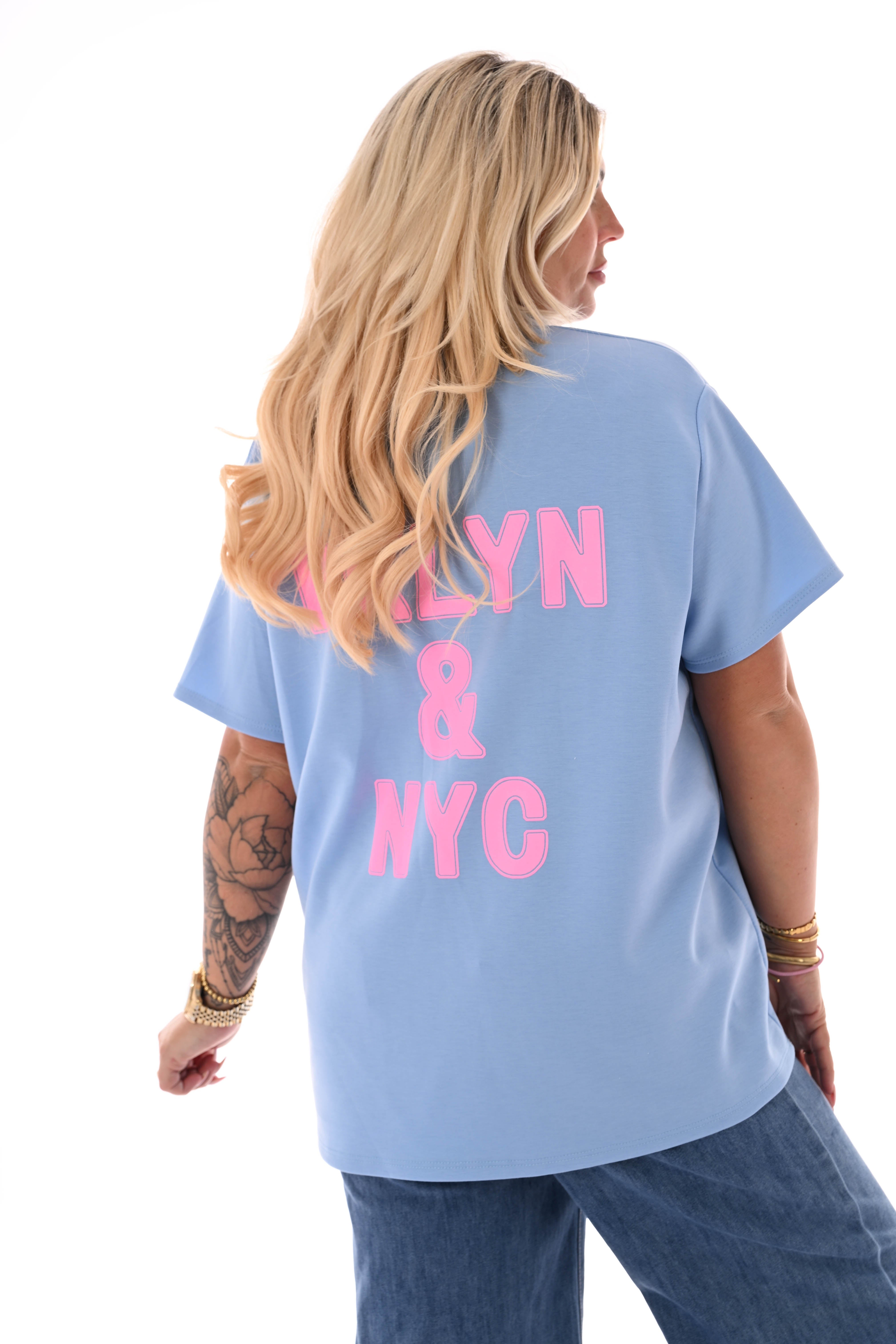 T-shirt Brooklyn & NYC Lichtblauw