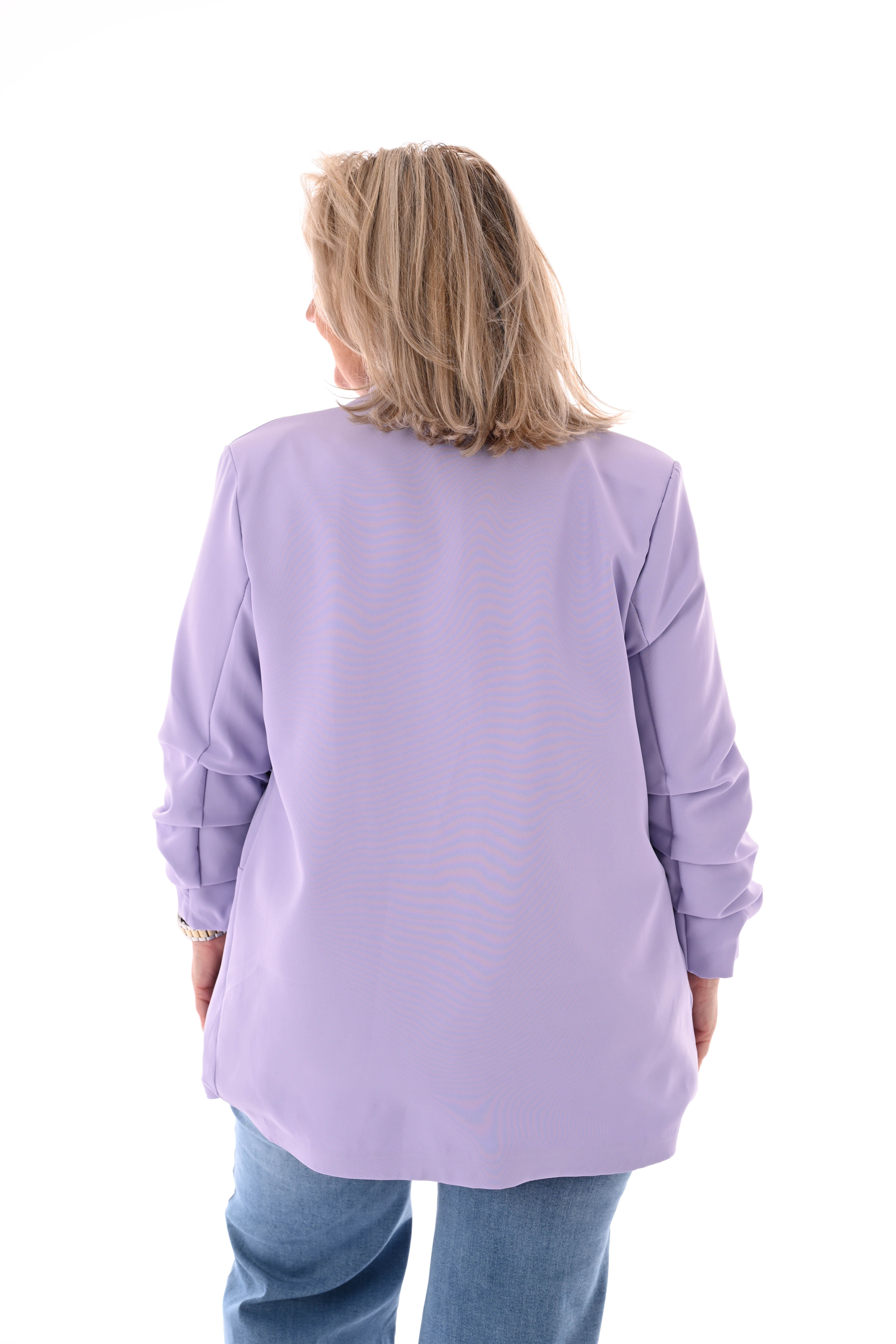 Blazer ophaalmouwen uni lila