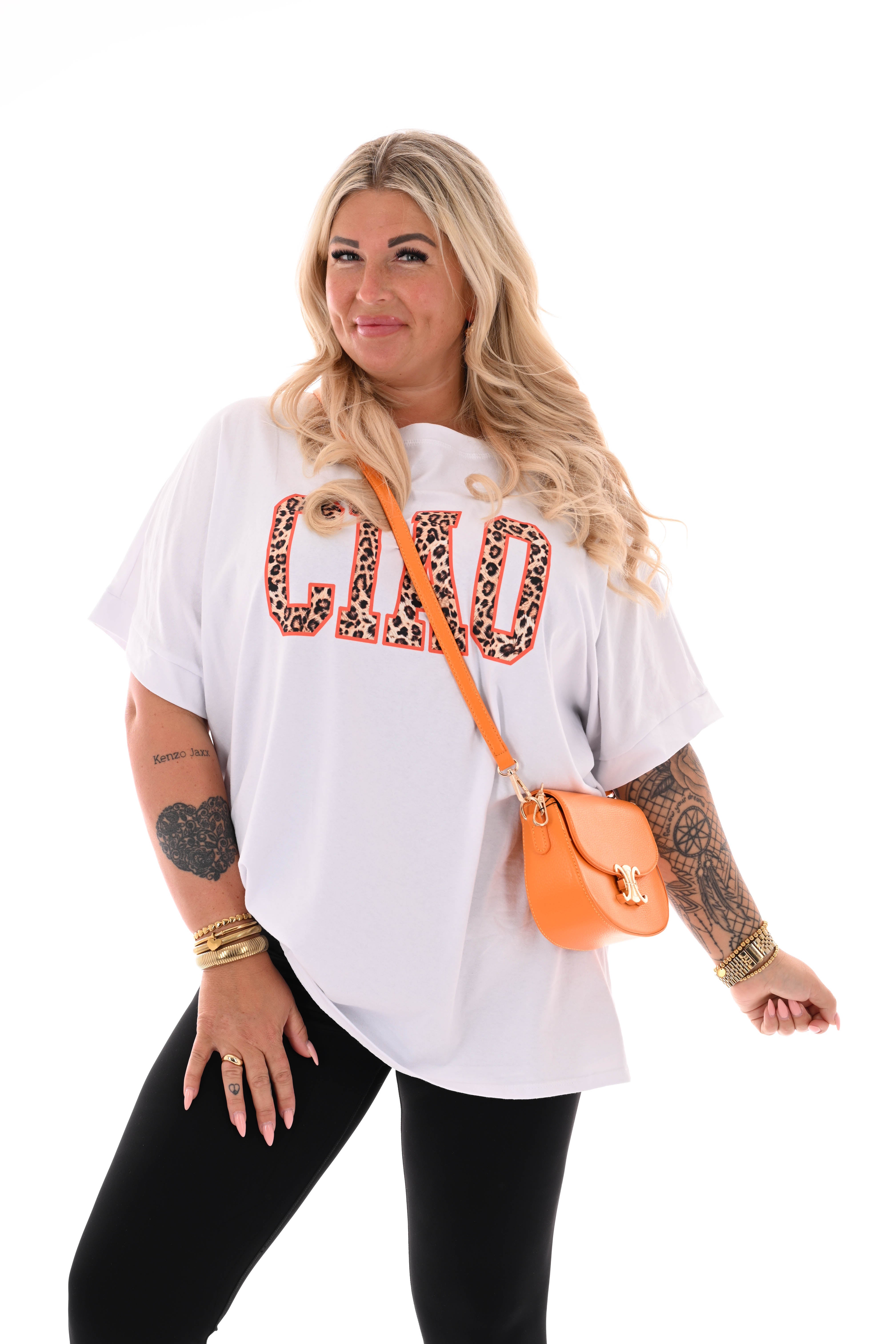 T-shirt panter Ciao wit