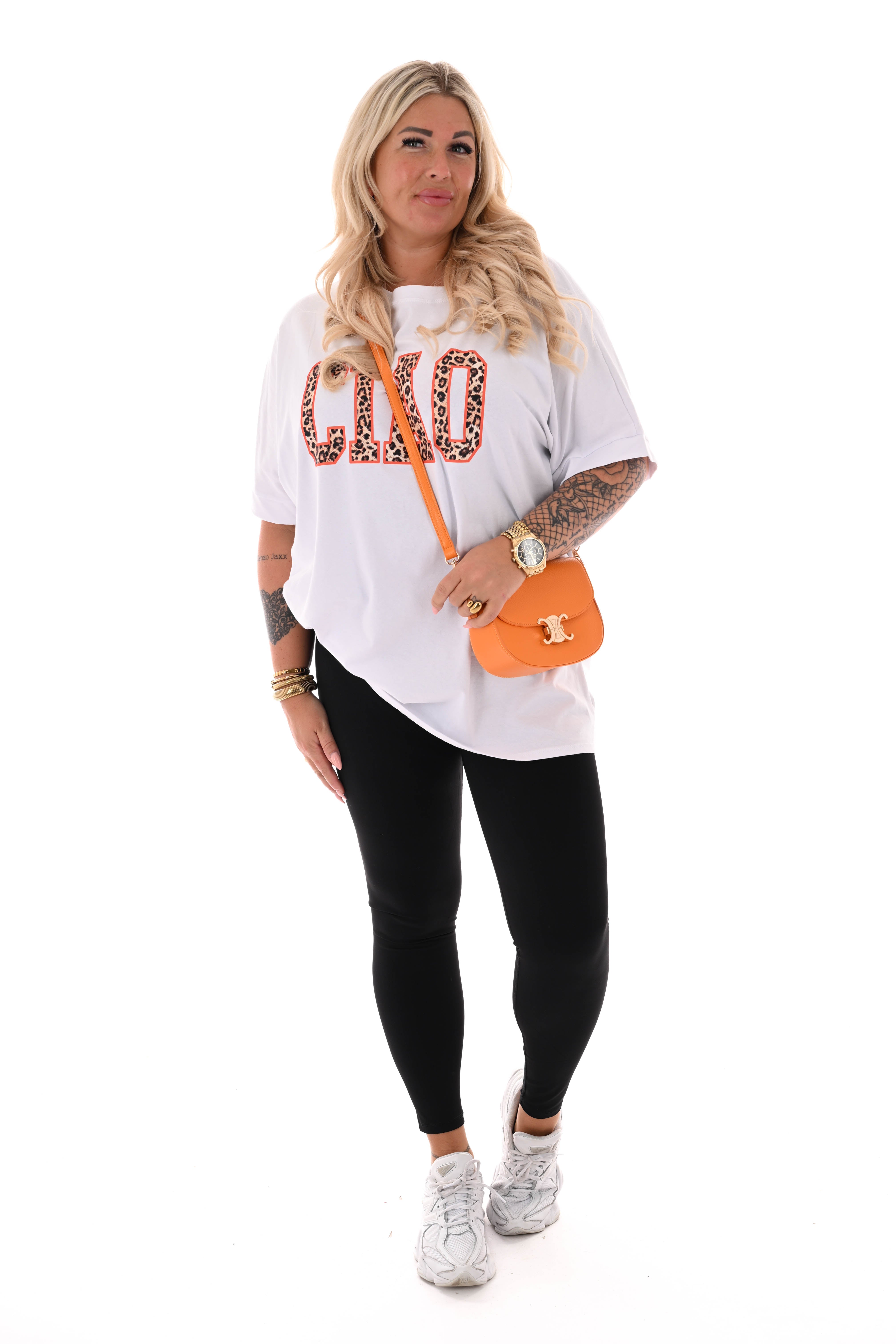 T-shirt panter Ciao wit