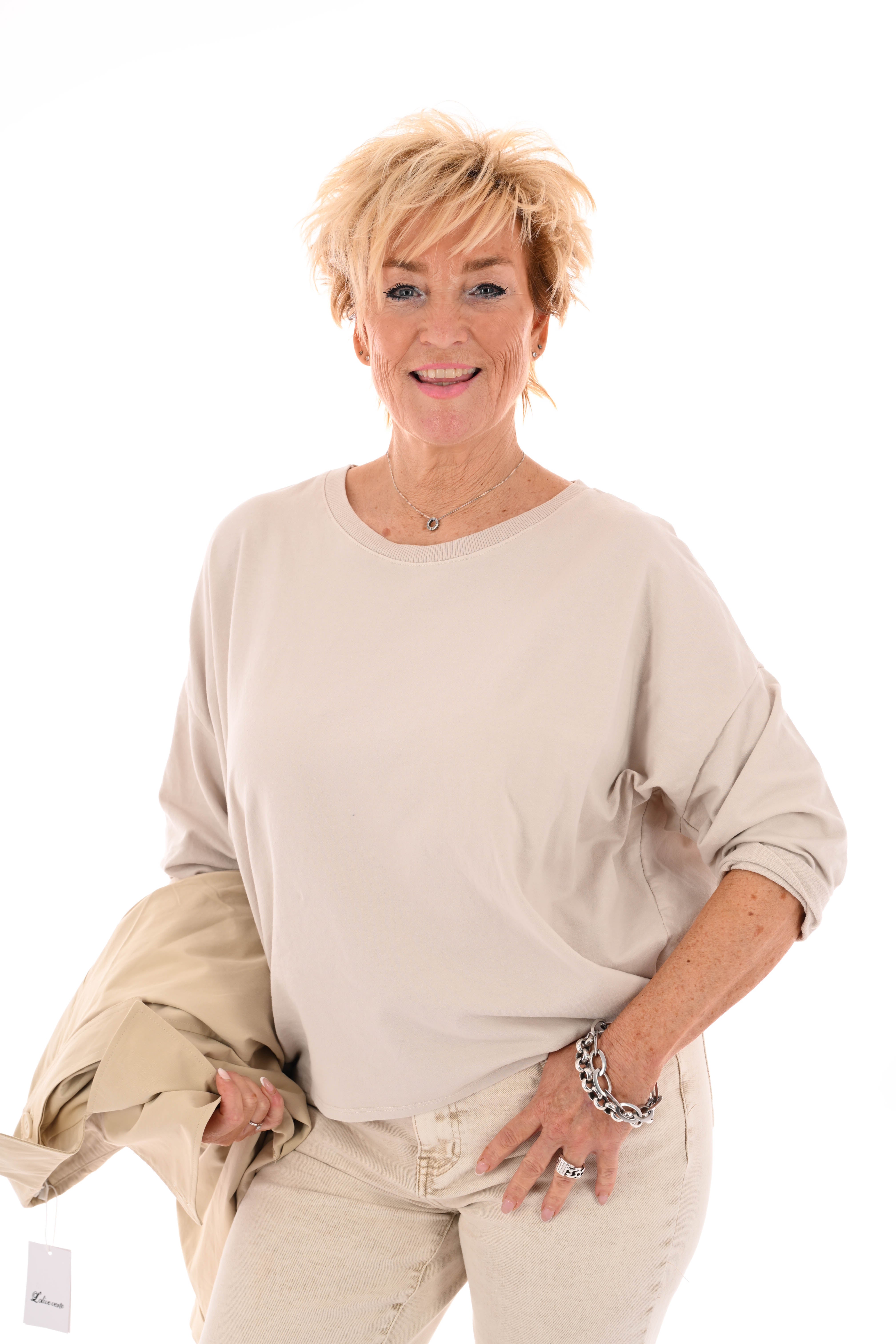 Basic sweater uni beige