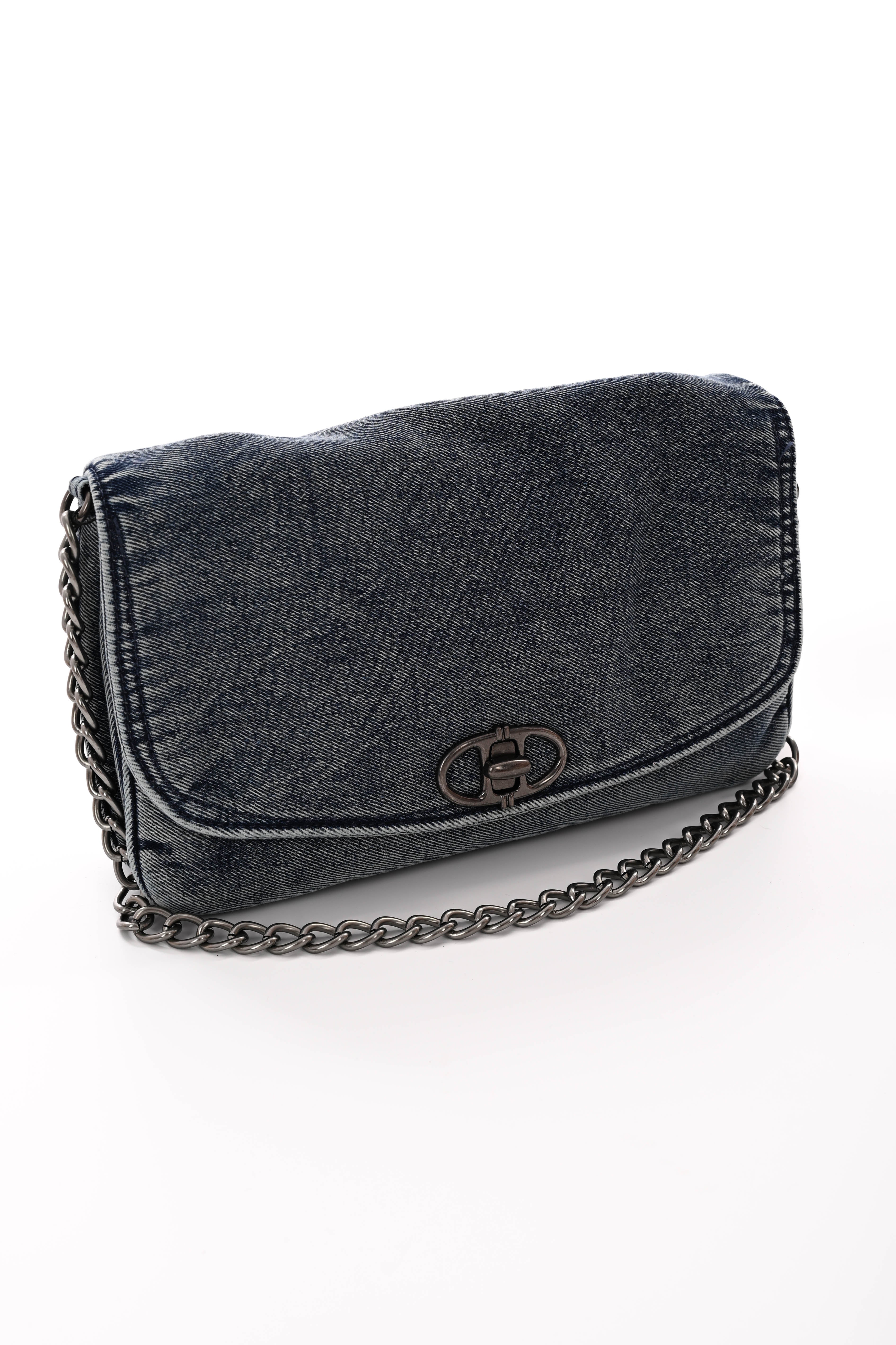 Denim tas blauw