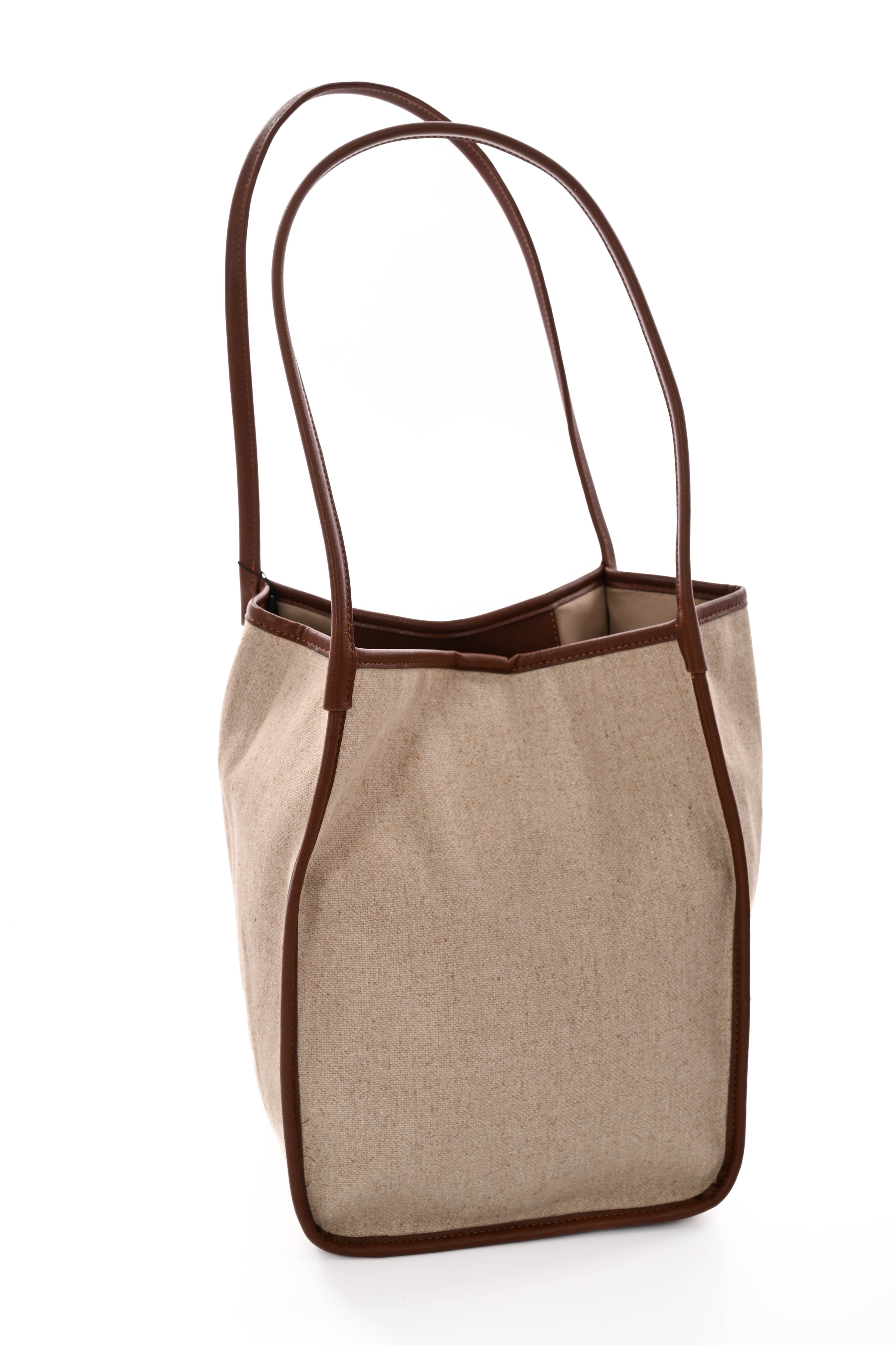 Shopper lange handvaten bruin