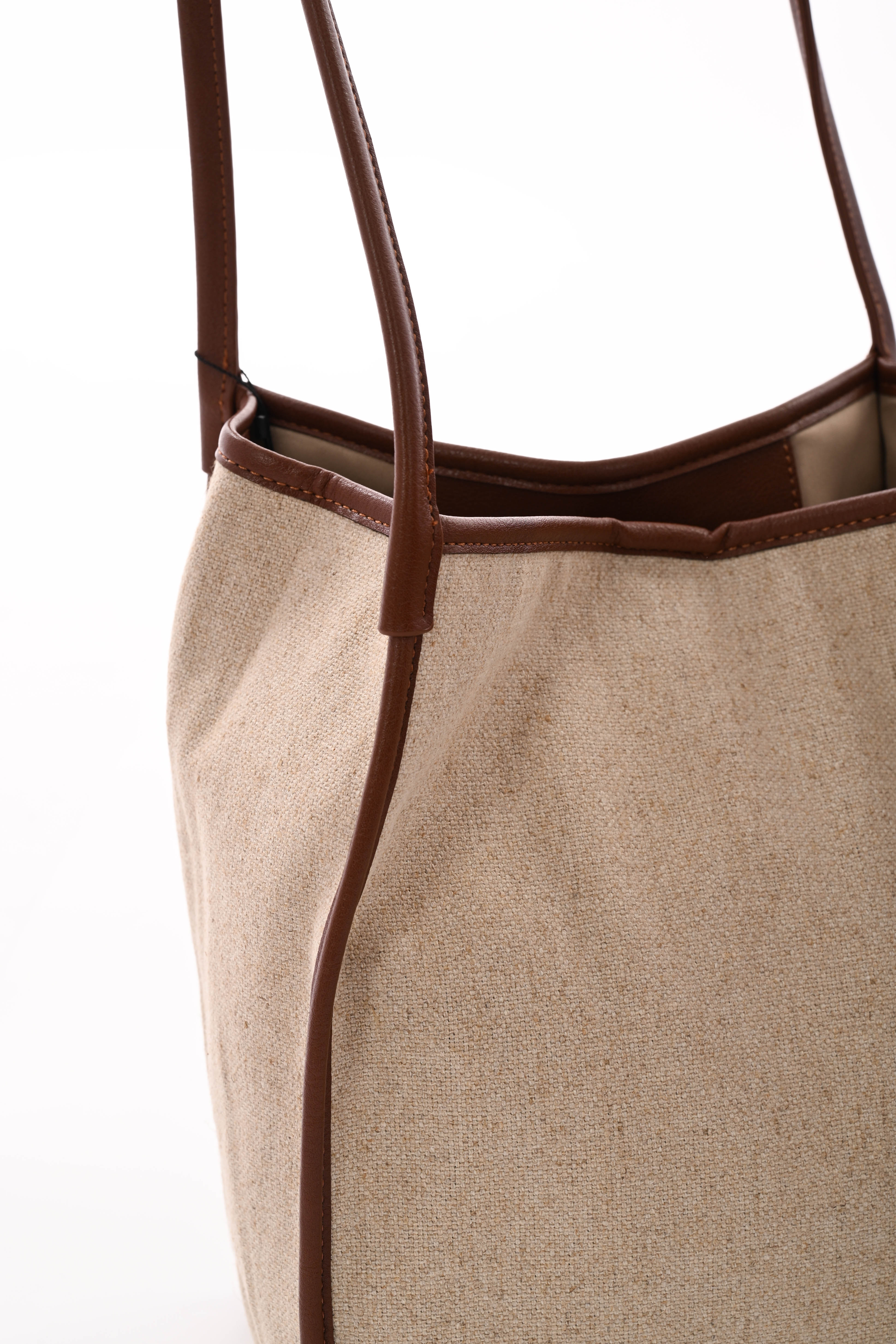 Shopper lange handvaten bruin